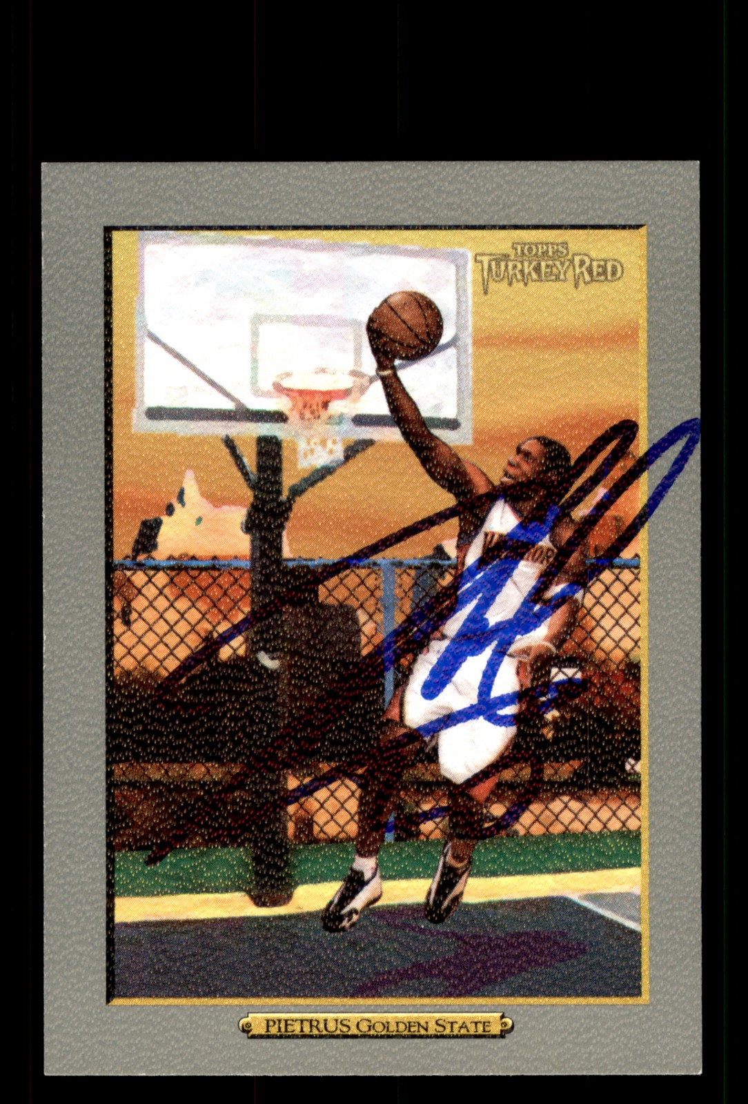 Signed Basketball Card Auto Mickael Pietrus 2006-07 Topps Turkey Red #87