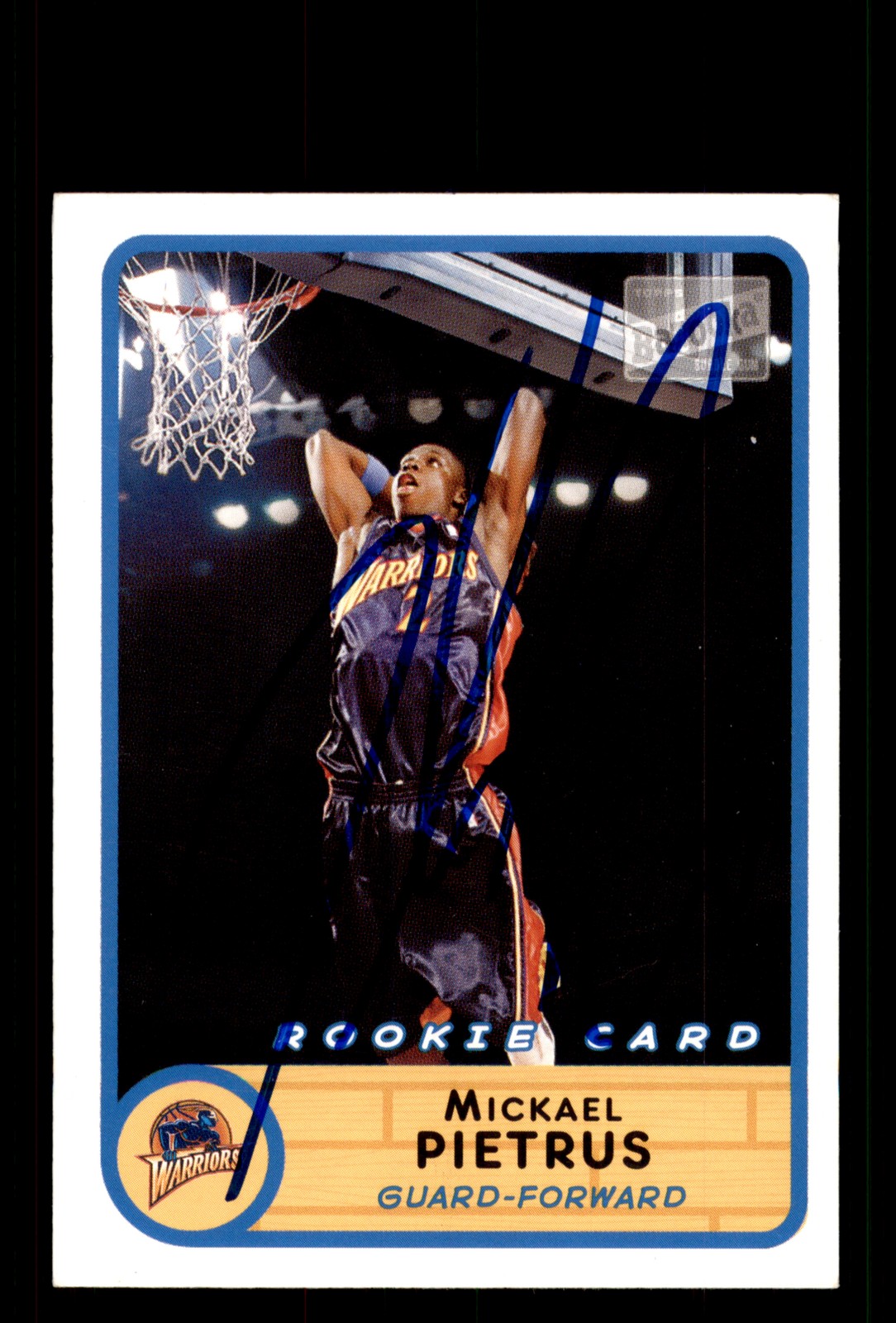 Signed Basketball Card Auto Mickael Pietrus 2003-04 Bazooka #244 Warriors