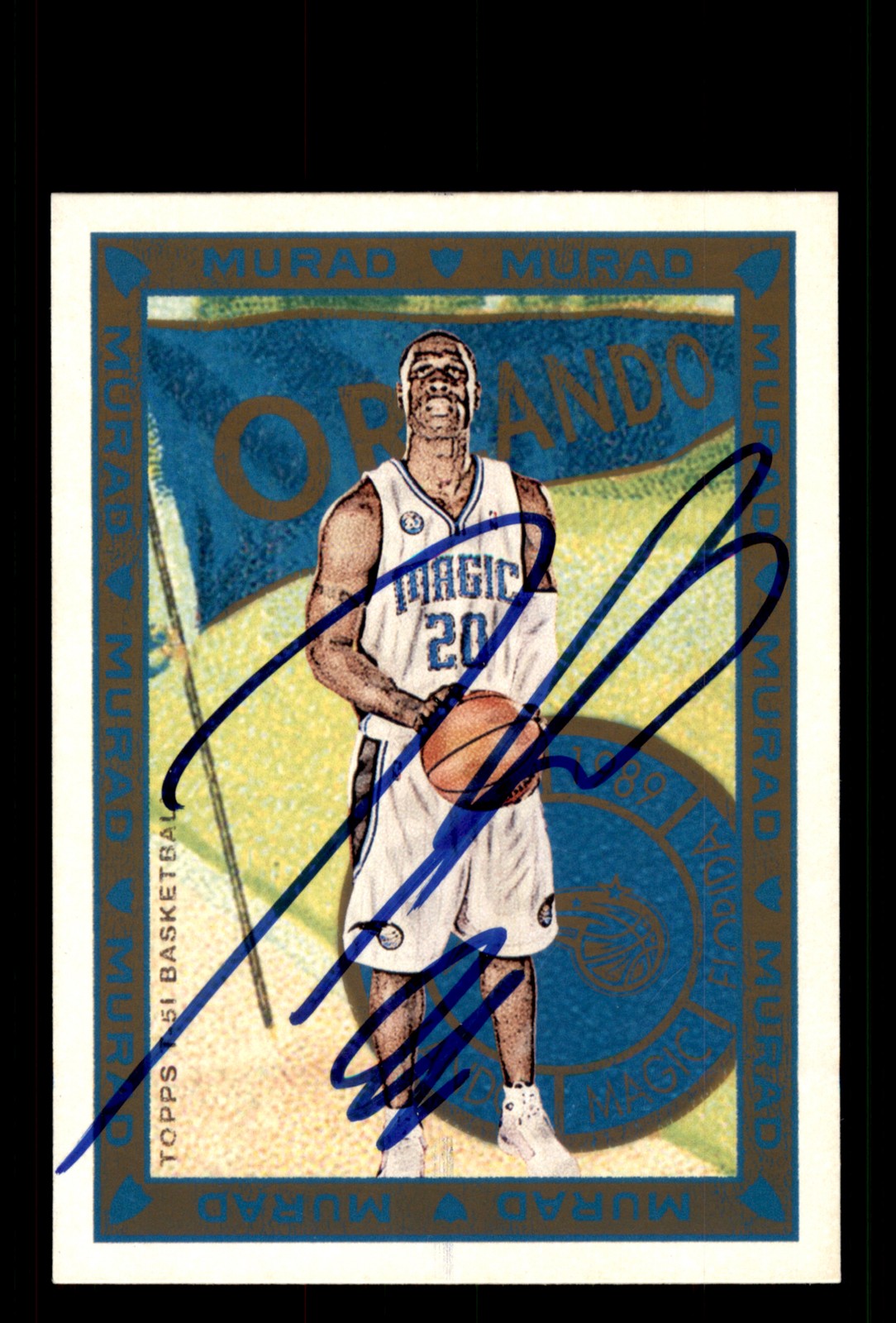 Signed Basketball Card Auto Mickael Pietrus 2008-09 Topps T-51 Murad #29 Magic