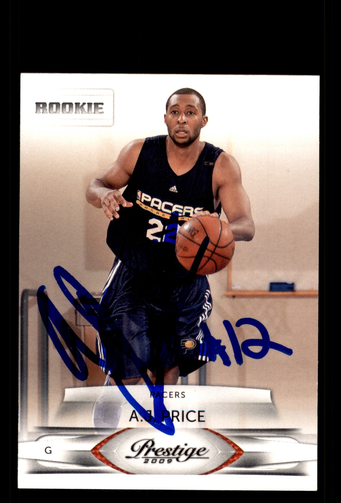 Signed Basketball Card Auto A.J. Price 2009-10 Panini Prestige #246 Pacers