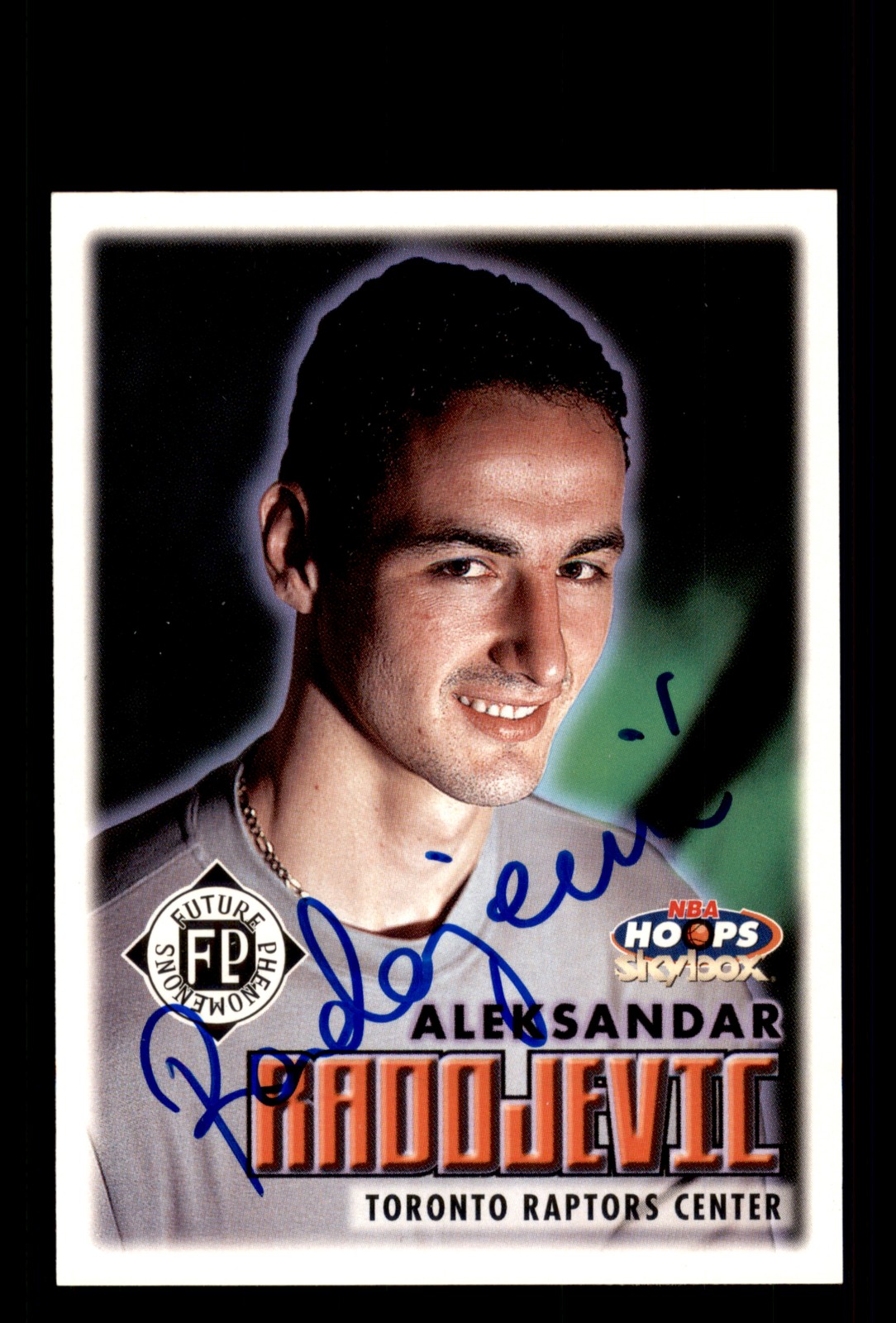 Signed Basketball Card Auto Aleksandar Radojevic 1999-00 Hoops #182 Toronto