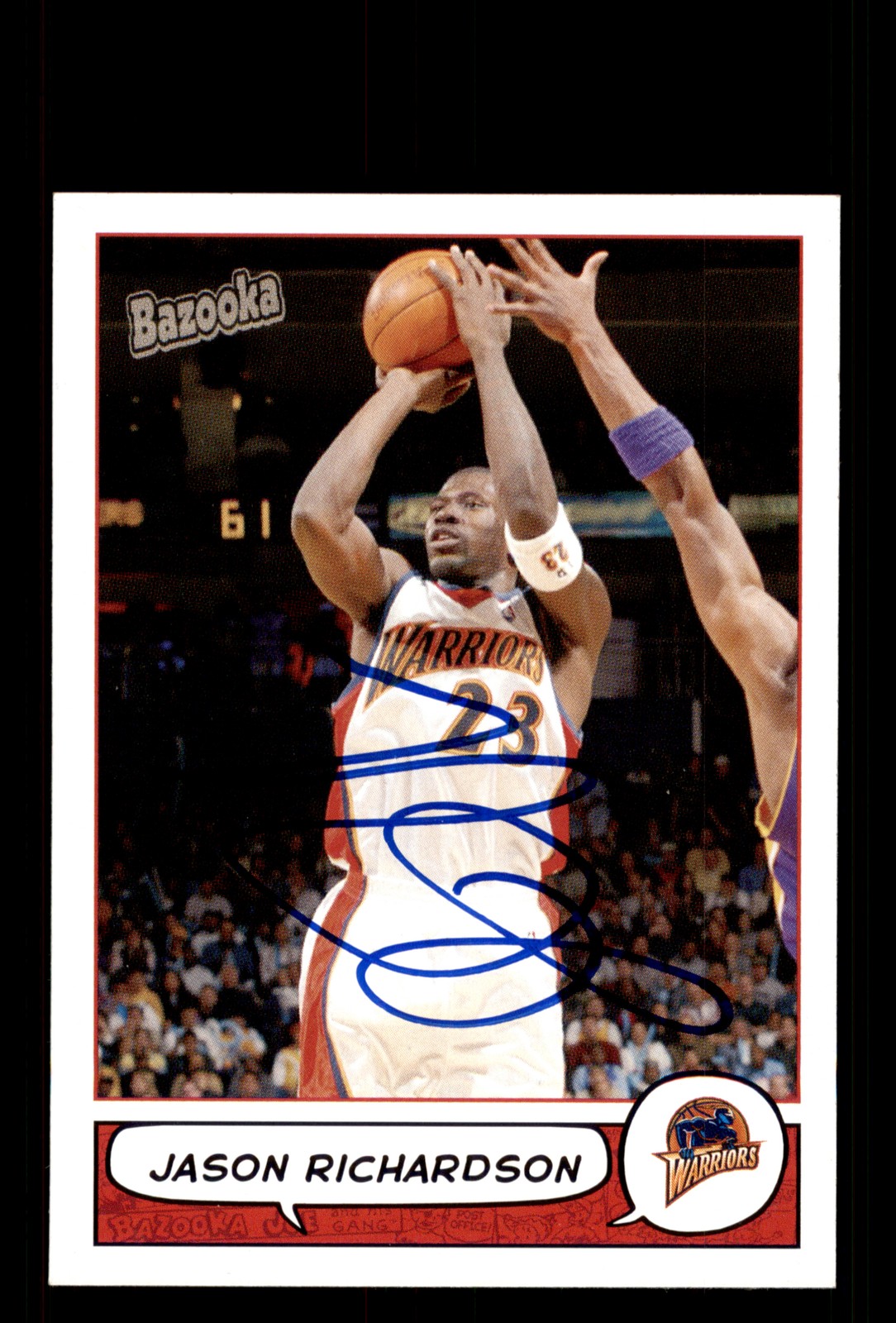 Signed Basketball Card Auto Jason Richardson 2004-05 Bazooka #48 Warriors