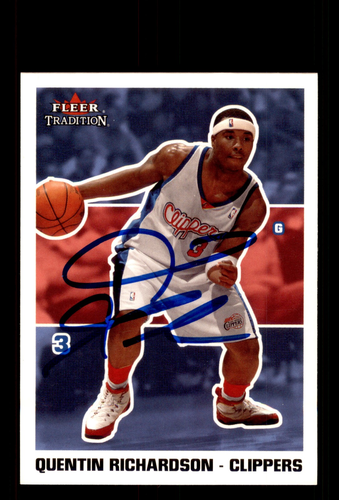 Signed Basketball Card Auto Quentin Richardson 2003-04 Fleer Tradition #78