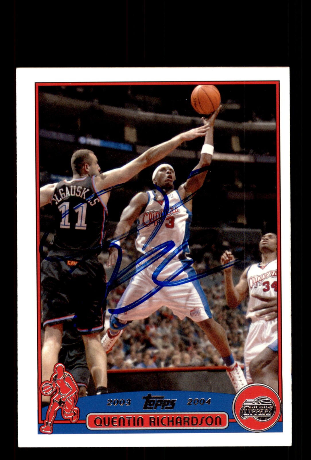 Signed Basketball Card Auto Quentin Richardson 2003-04 Topps #120 LA Clippers
