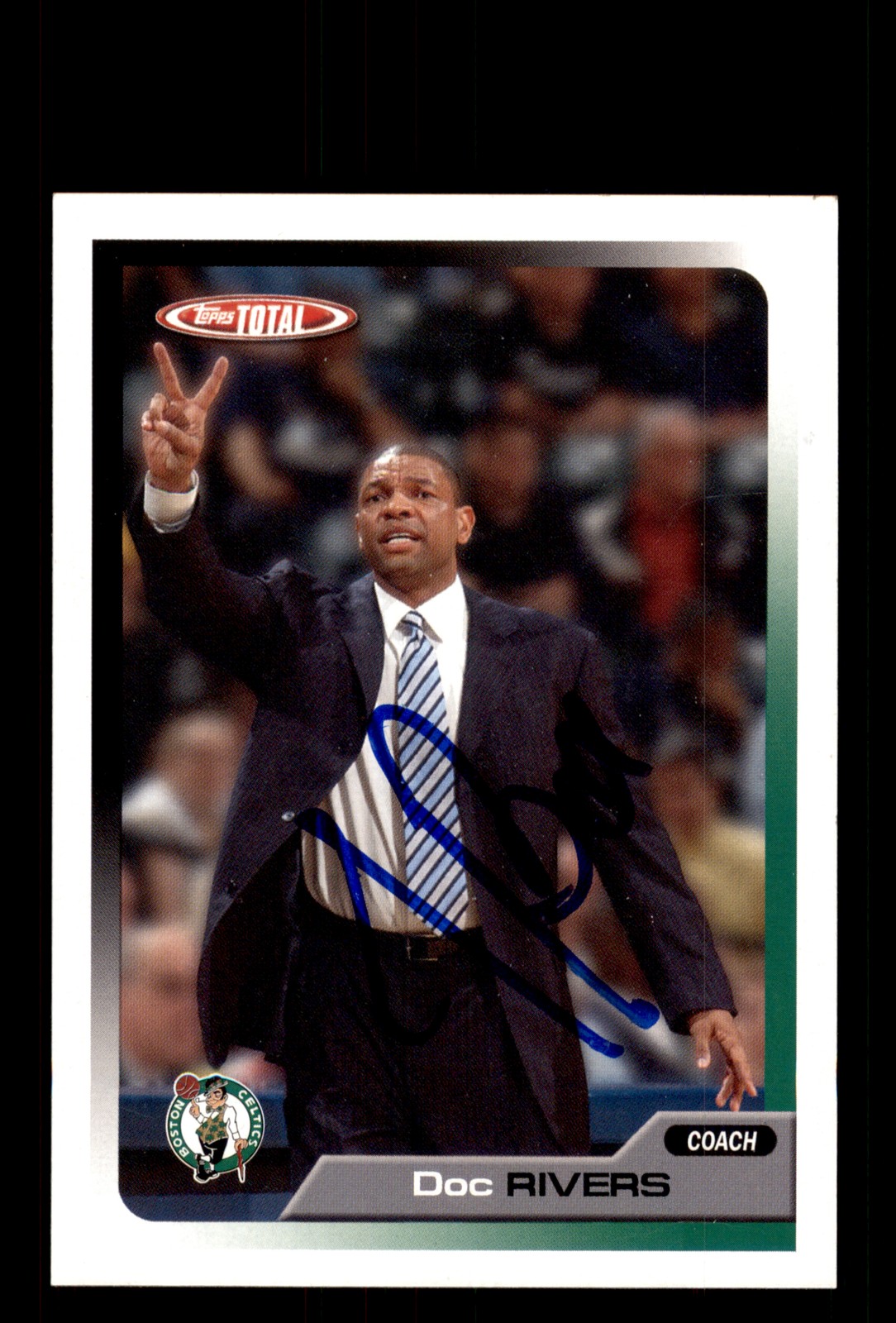 Signed Basketball Card Auto Doc Rivers 2005-06 Topps Total #363 Boston Celtics