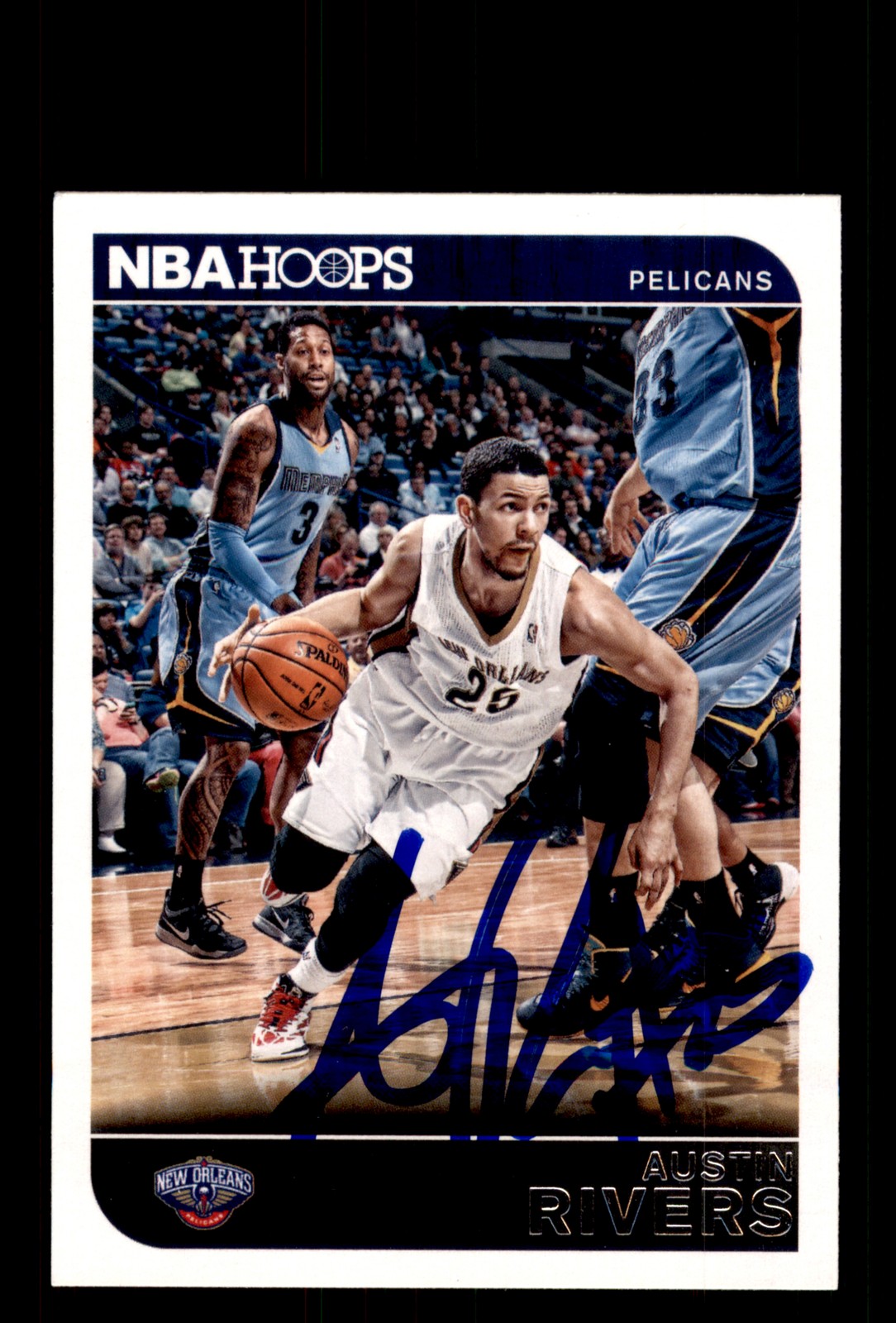 Signed Basketball Card Auto Austin Rivers 2014-15 Hoops #2 New Orleans Pelicans