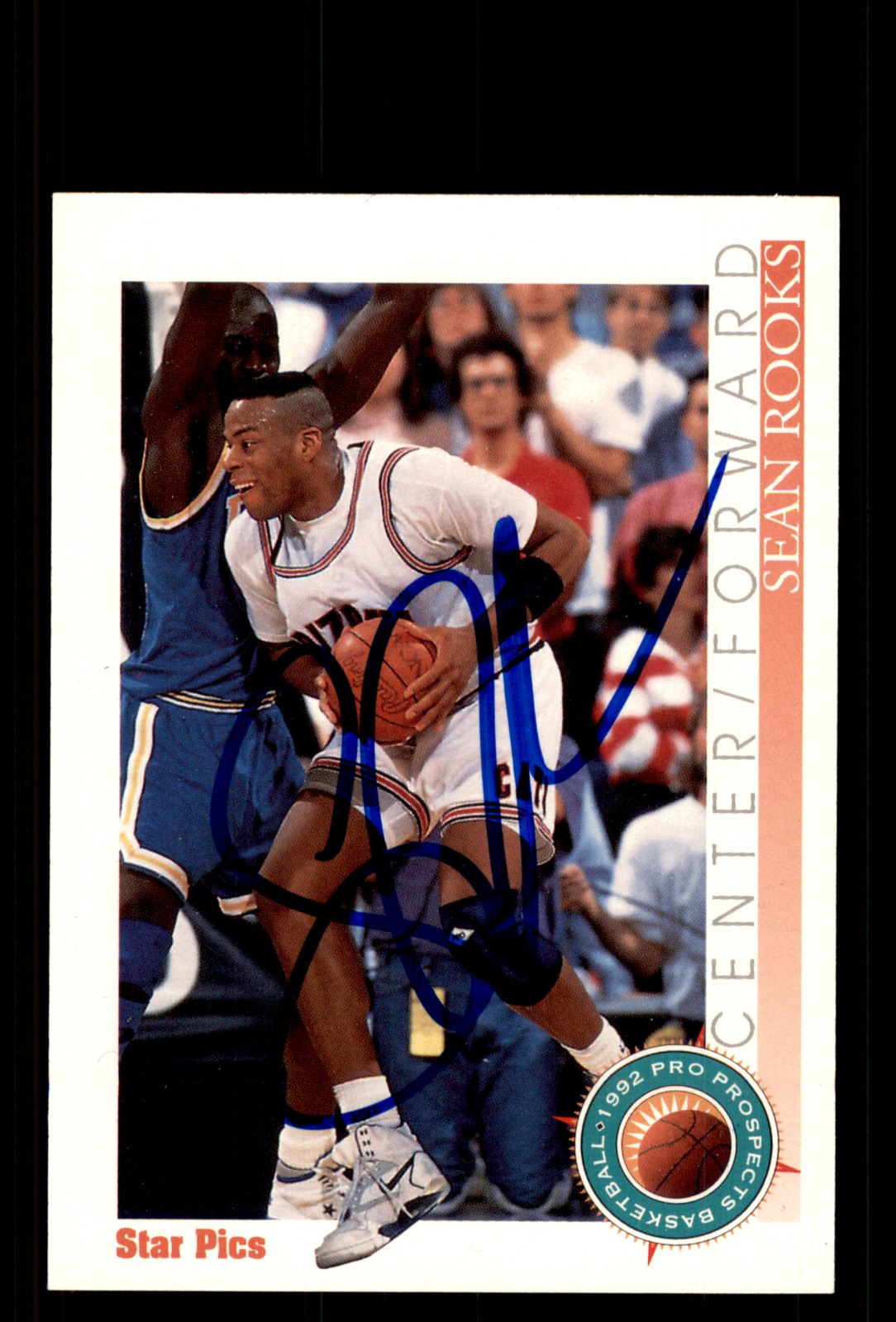 Signed Basketball Card Auto Sean Rooks 1992 Star Pics #12 Arizona Wildcats
