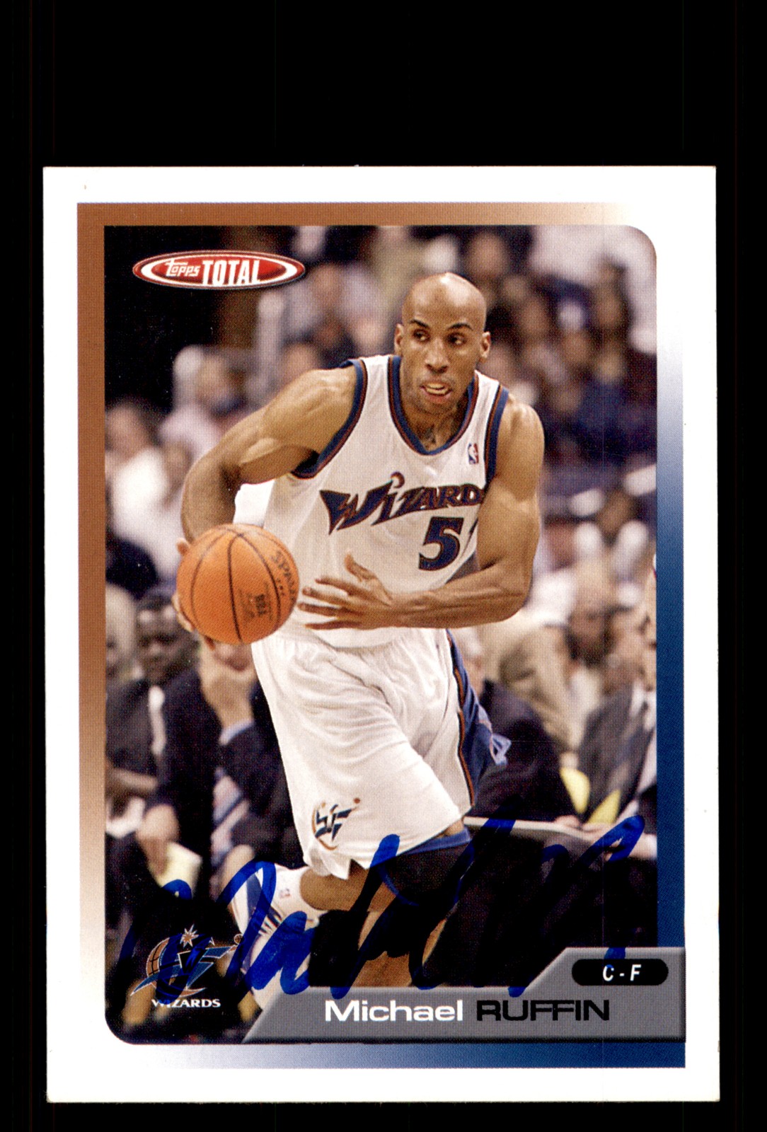 Signed Basketball Card Auto Michael Ruffin 2005-06 Topps Total #309 Wizards
