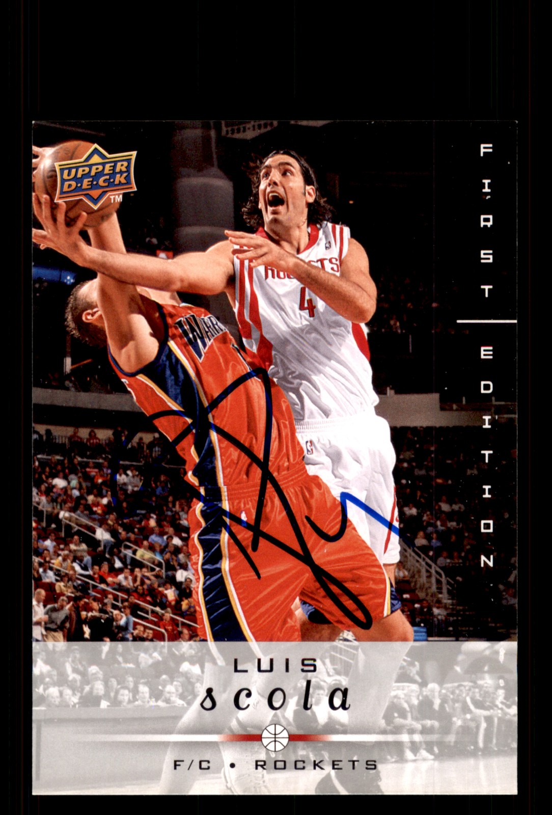 Signed Basketball Card Auto Luis Scola 2008-09 Upper Deck First Edition #60