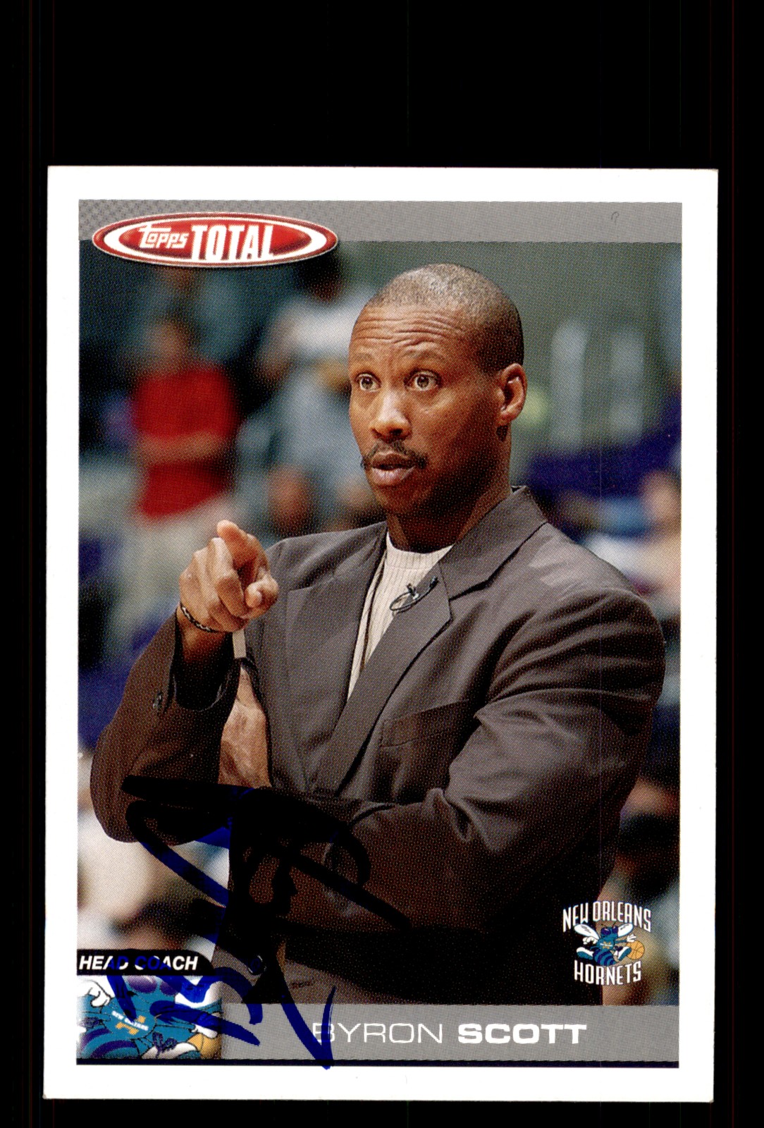 Signed Basketball Card Auto Byron Scott 2004-05 Topps Total #397 Hornets