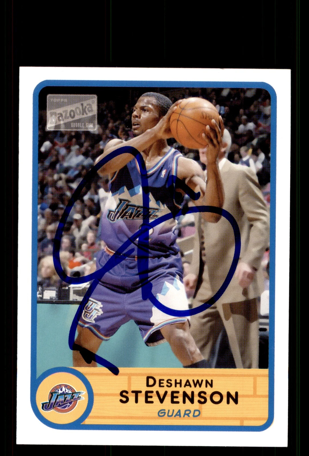 Signed Basketball Card Auto DeShawn Stevenson 2003-04 Bazooka #206 Utah Jazz