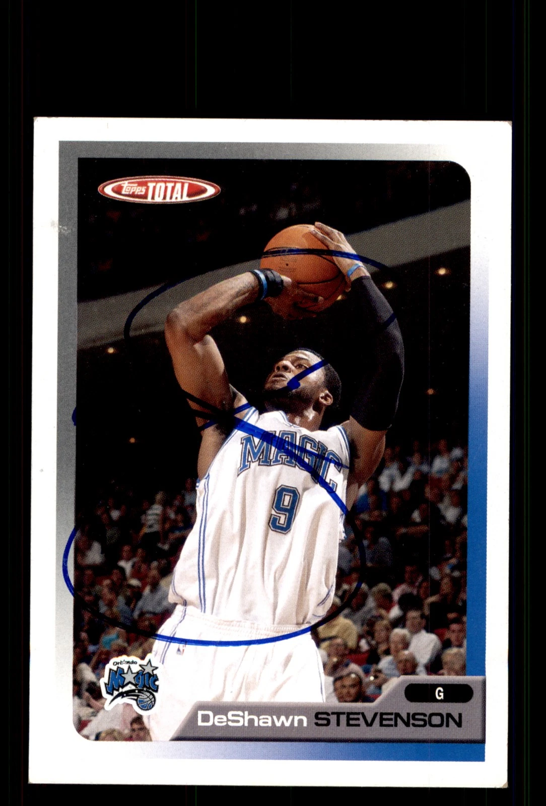 Signed Basketball Card Auto DeShawn Stevenson 2005-06 Topps Total #109 Magic