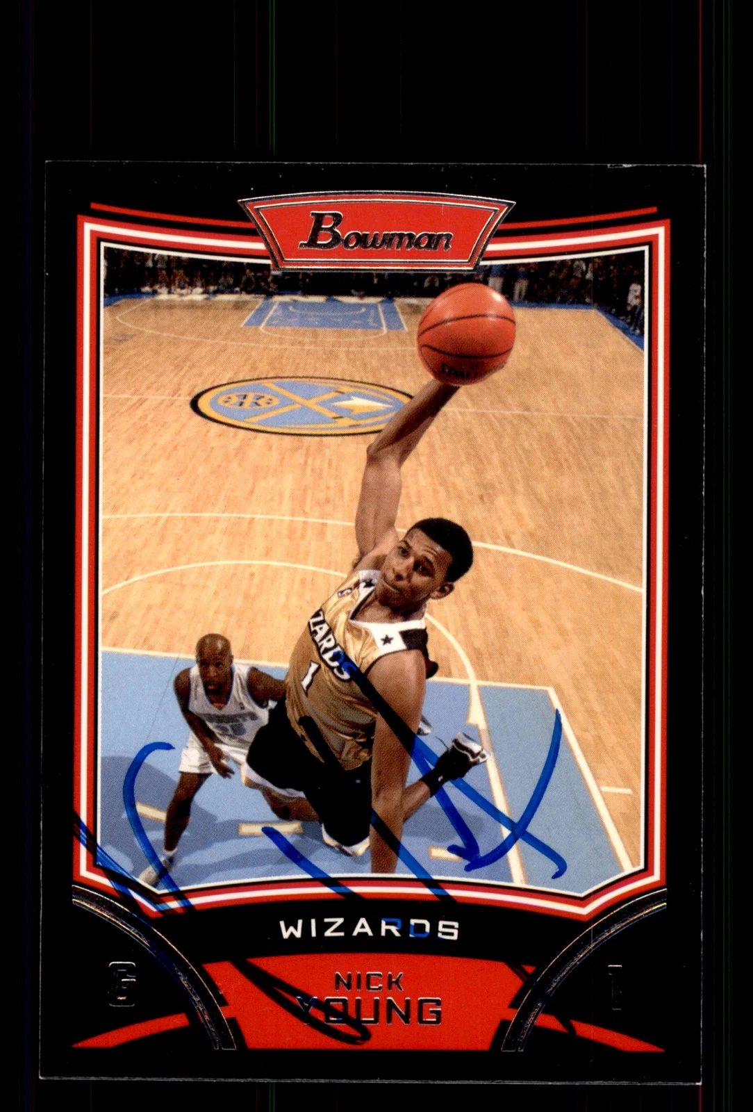 Signed Basketball Card Auto Nick Young 2008-09 Bowman #61 Washington Wizards