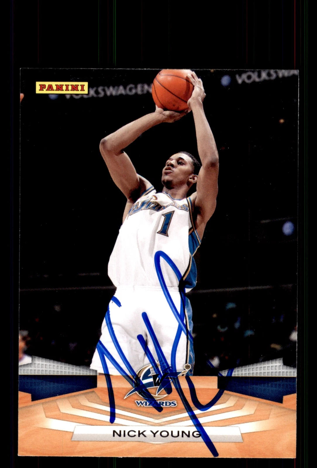 Signed Basketball Card Auto Nick Young 2009-10 Panini #151 Washington Wizards