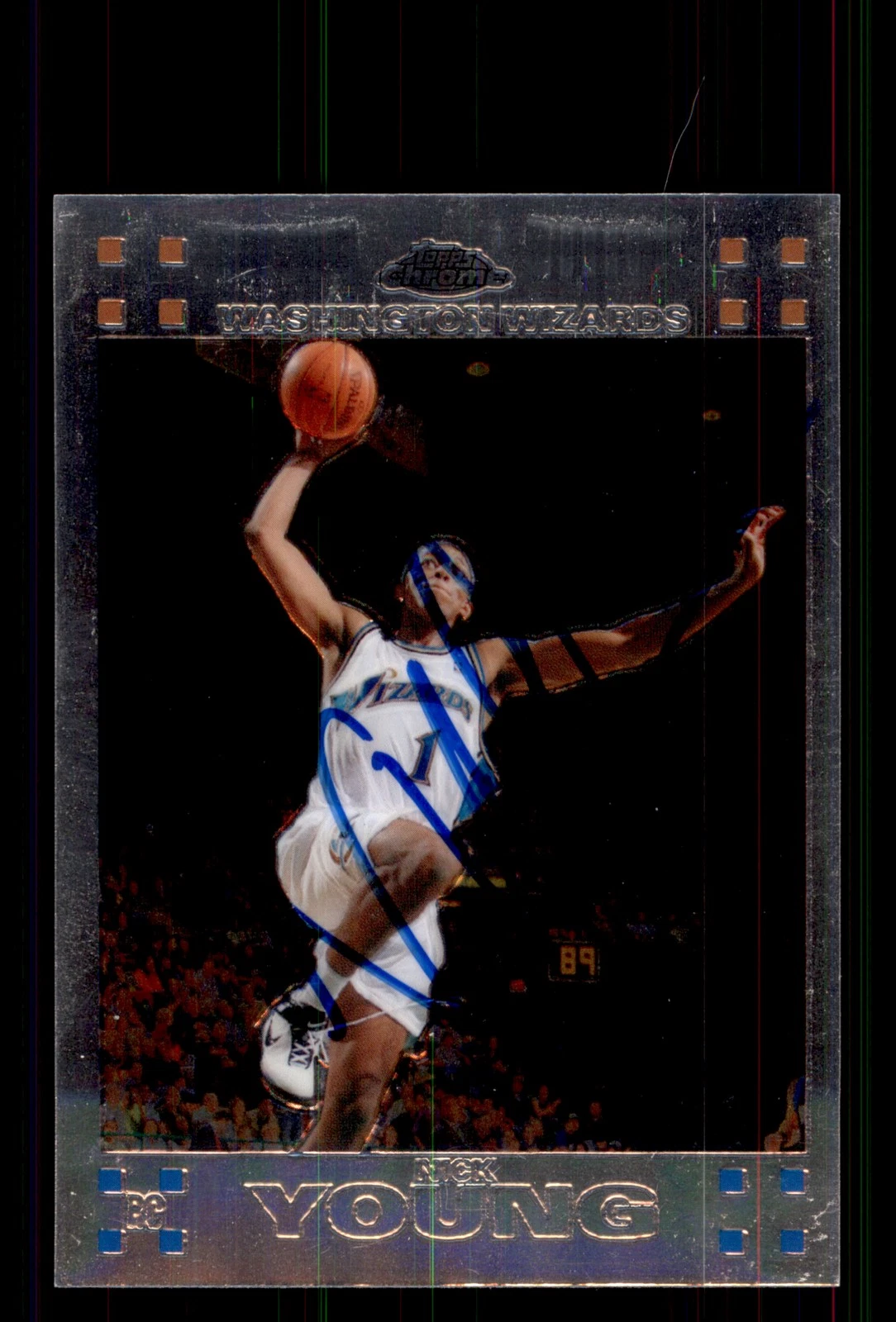 Signed Basketball Card Auto Nick Young 2007-08 Topps Chrome #145 Wizards
