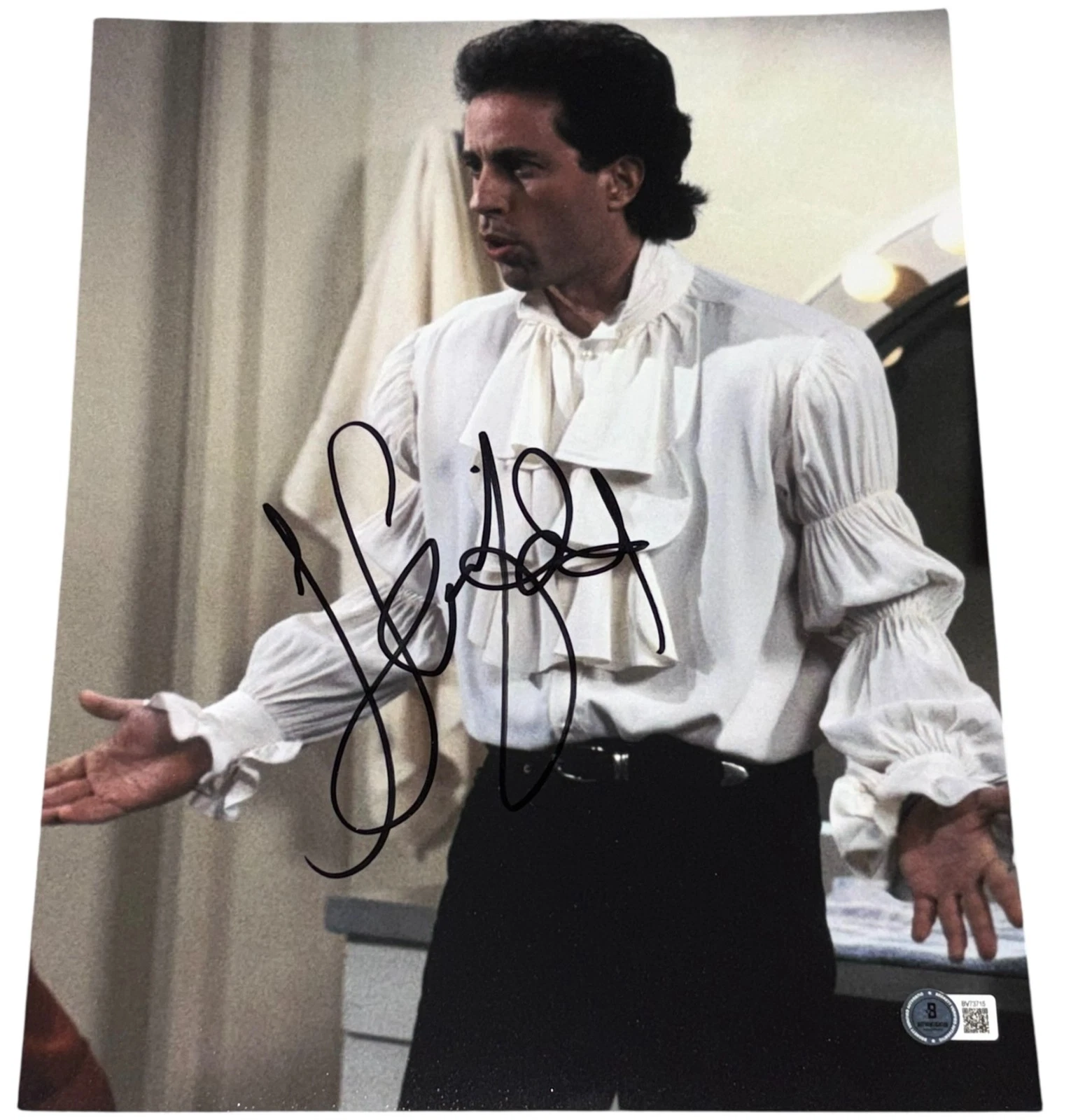 Jerry Seinfeld Signed Autograph 11x14 Photo Puffy Shirt Authentic Beckett BAS