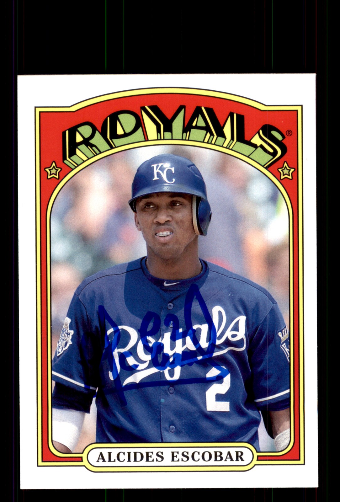 Signed Baseball Card Auto Alcides Escobar 2013 Topps Archives #49 KC Royals