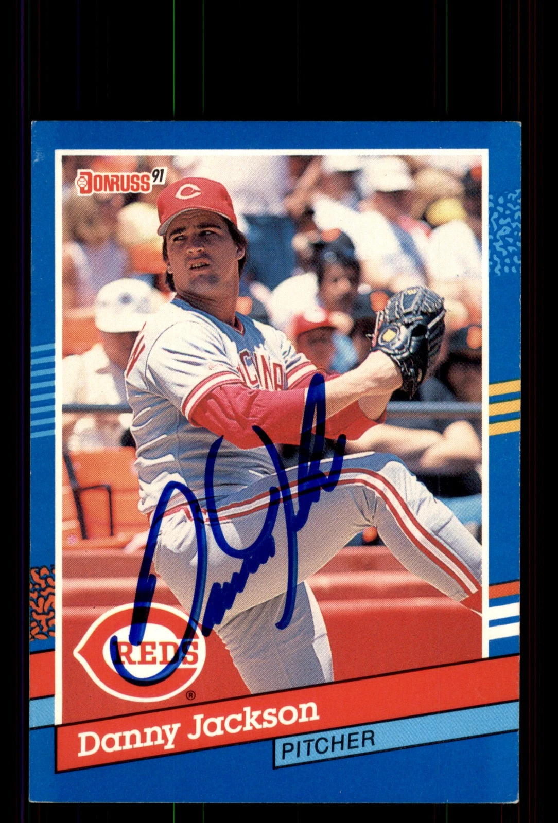 Signed Baseball Card Auto Danny Jackson 1991 Donruss #96 Cincinnati Reds