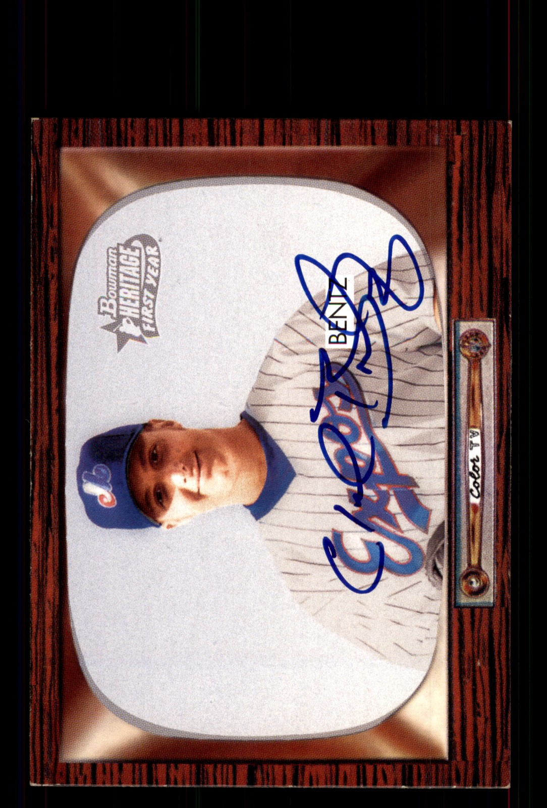 Signed Baseball Card Auto Chad Bentz 2004 Bowman Heritage #316 Montreal Expos