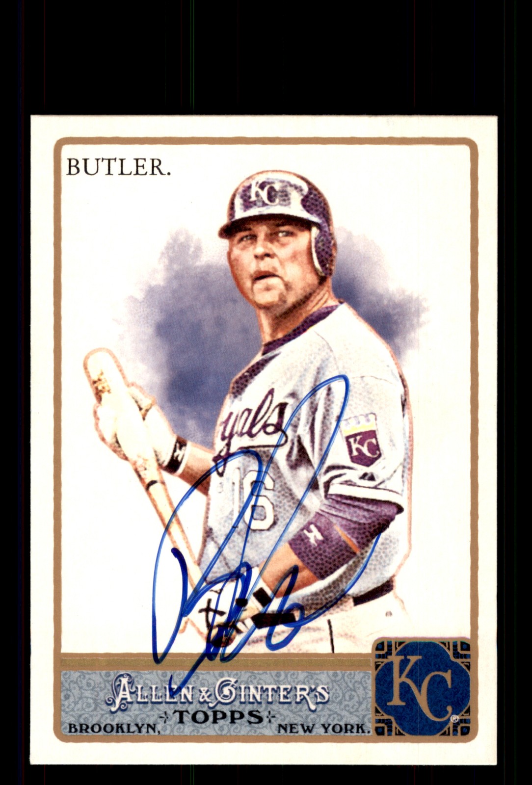 Signed Baseball Card Auto Billy Butler 2011 Topps Allen & Ginter #158 Royals