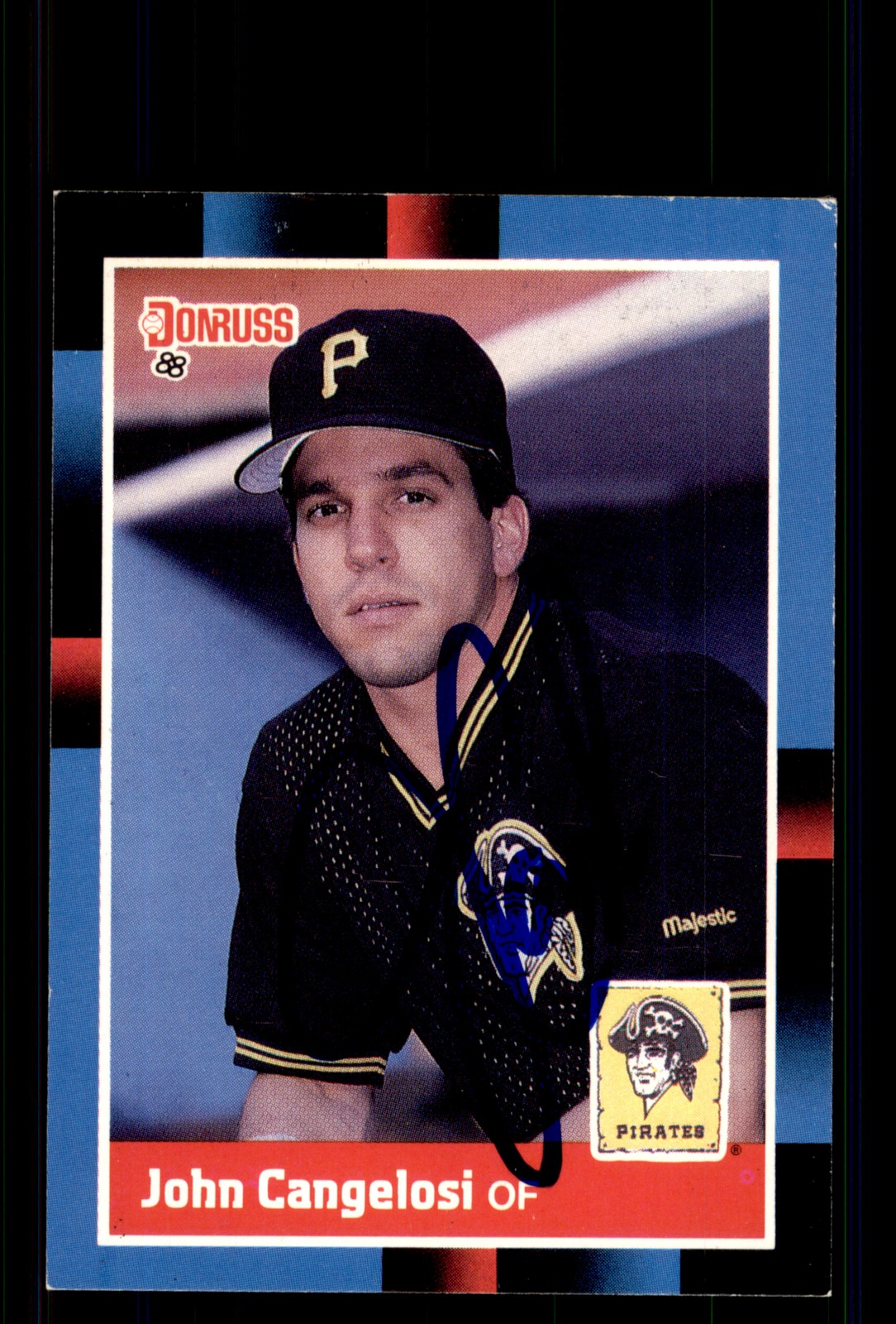Signed Baseball Card Auto John Cangelosi 1988 Donruss #435 Pittsburgh Pirates