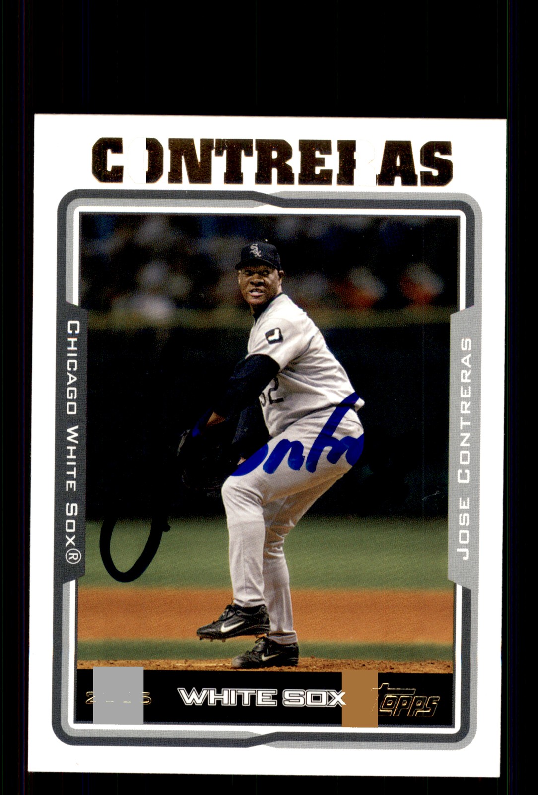 Signed Baseball Card Auto Jose Contreras 2005 Topps #439 Chicago White Sox