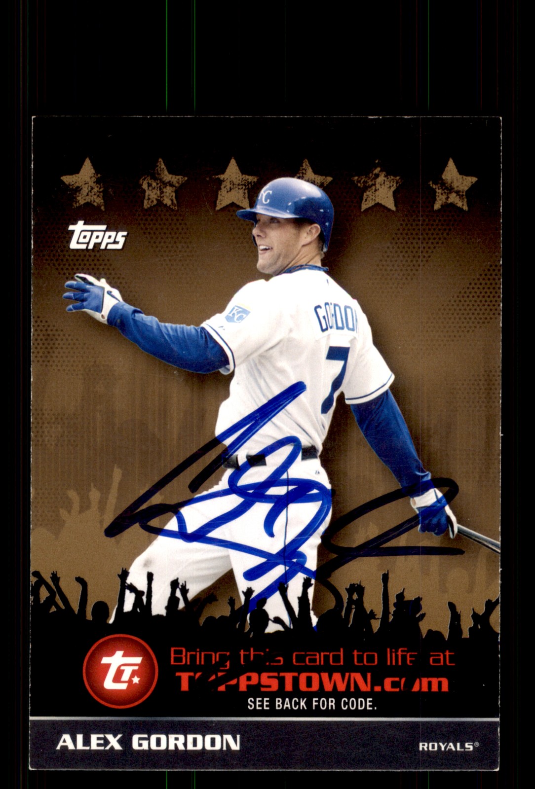 Signed Baseball Card Auto Alex Gordon 2009 Topps #TTT8 Kansas City Royals