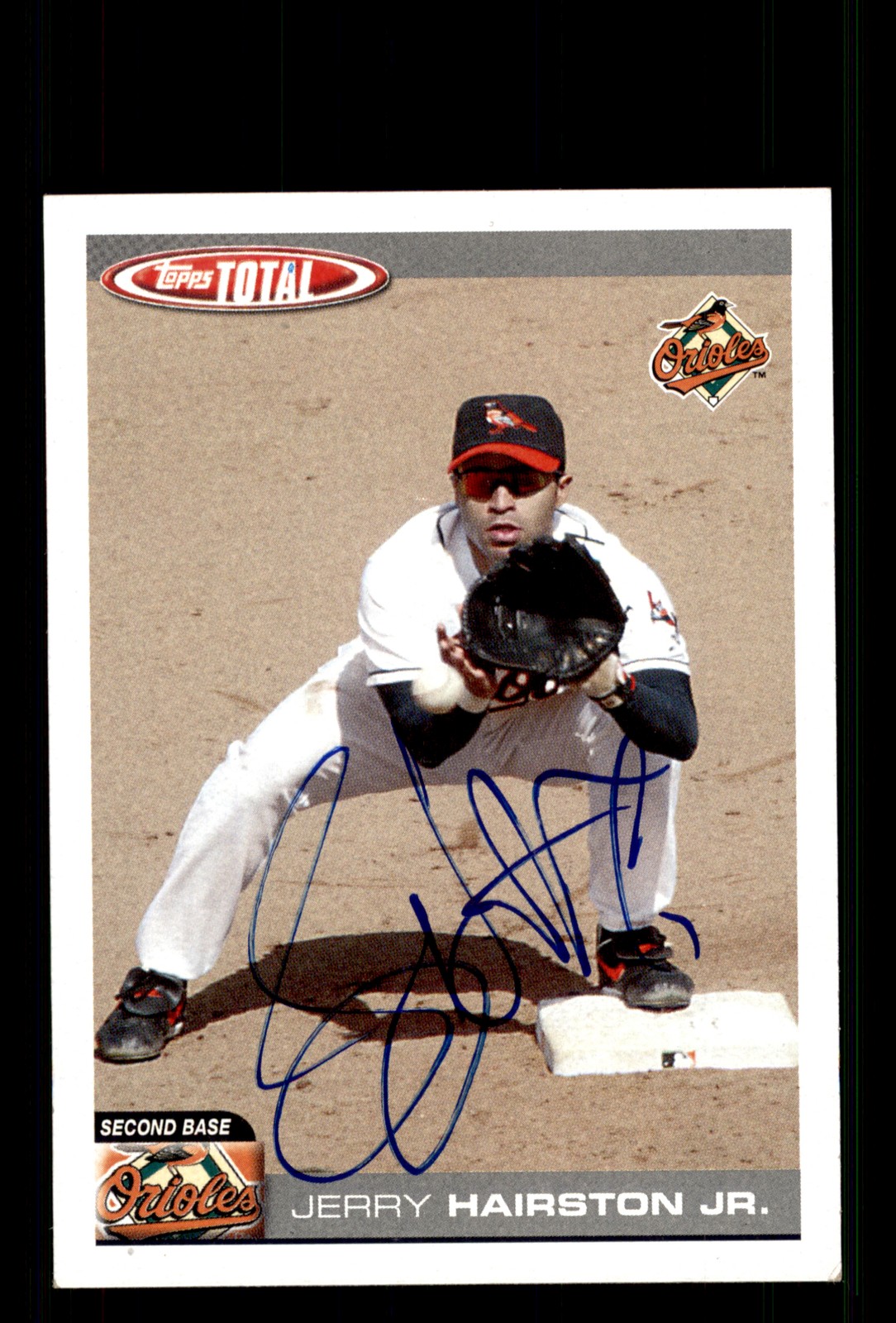Signed Baseball Card Auto Jerry Hairston Jr. 2004 Topps Total #482 Orioles