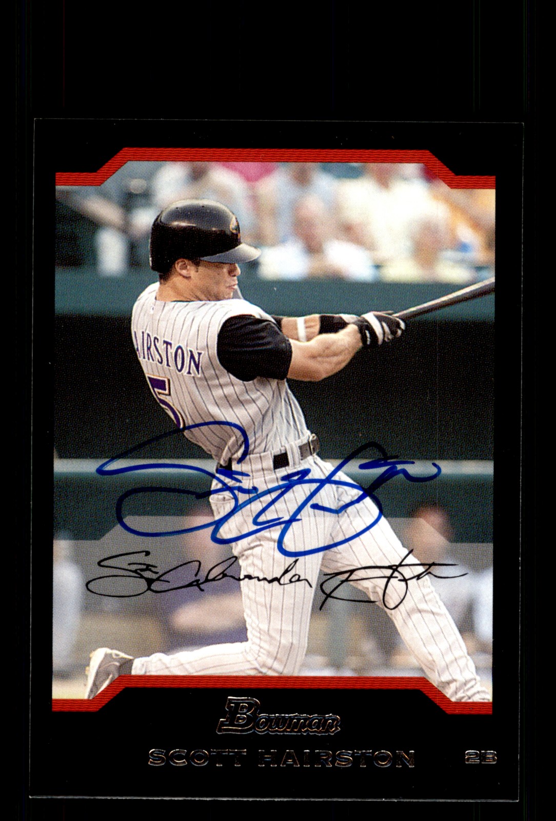 Signed Baseball Card Auto Scott Hairston 2004 Bowman #BDP7 Diamondbacks