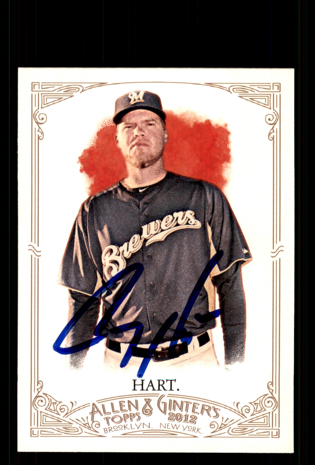 Signed Baseball Card Auto Corey Hart 2012 Topps Allen & Ginter #216 Brewers