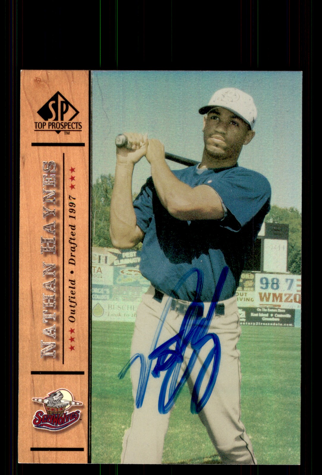 Signed Baseball Card Auto Nathan Haynes 2001 SP Top Prospects #1