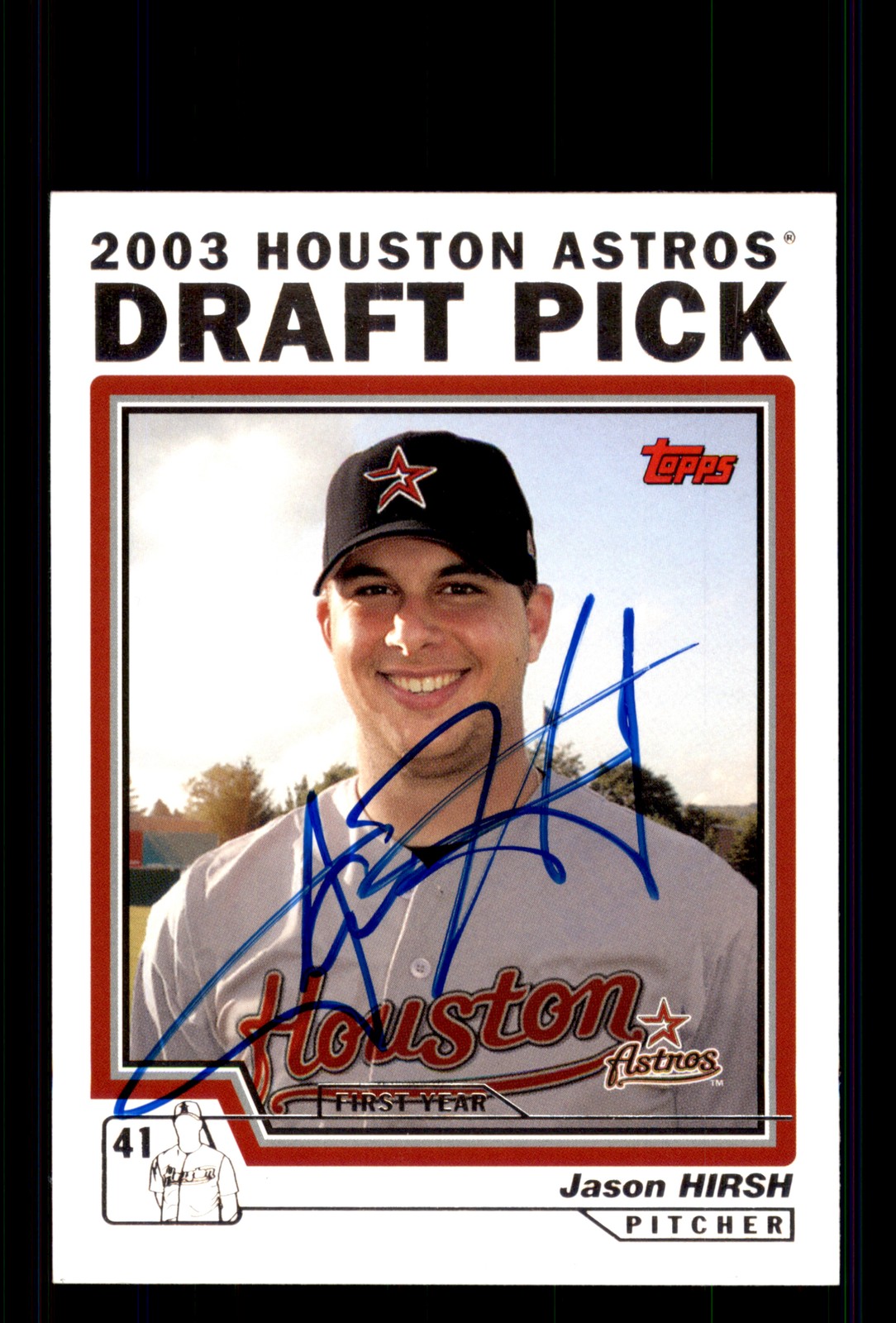 Signed Baseball Card Auto Jason Hirsh 2004 Topps #682 Houston Astros