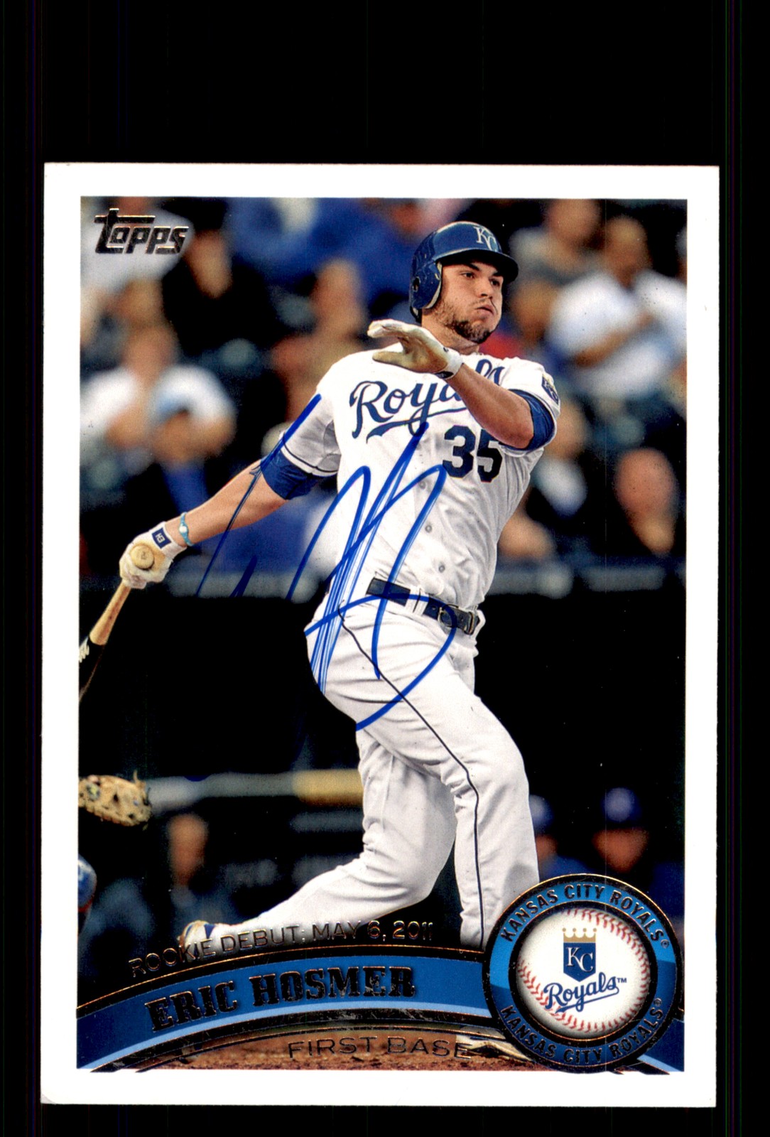Signed Baseball Card Auto Eric Hosmer 2011 Topps Update #US188 Royals