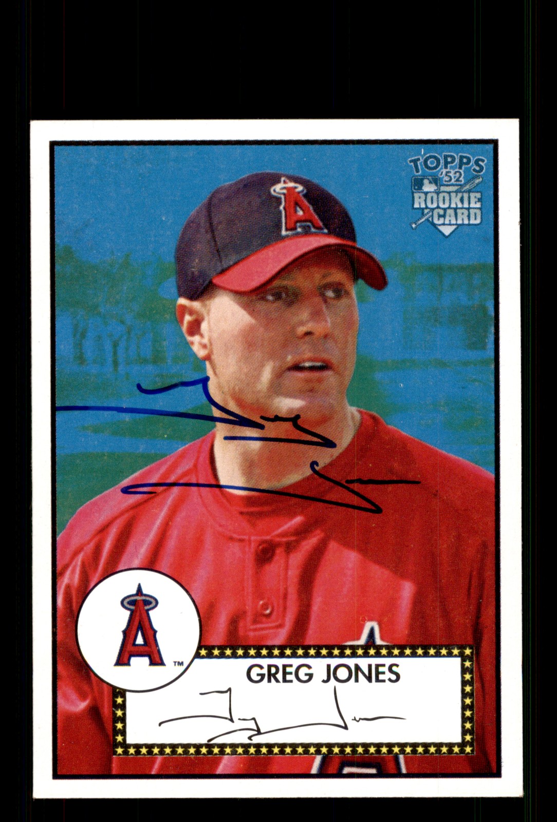 Signed Baseball Card Auto Greg Jones 2006 Topps '52 Rookies #259 Angels
