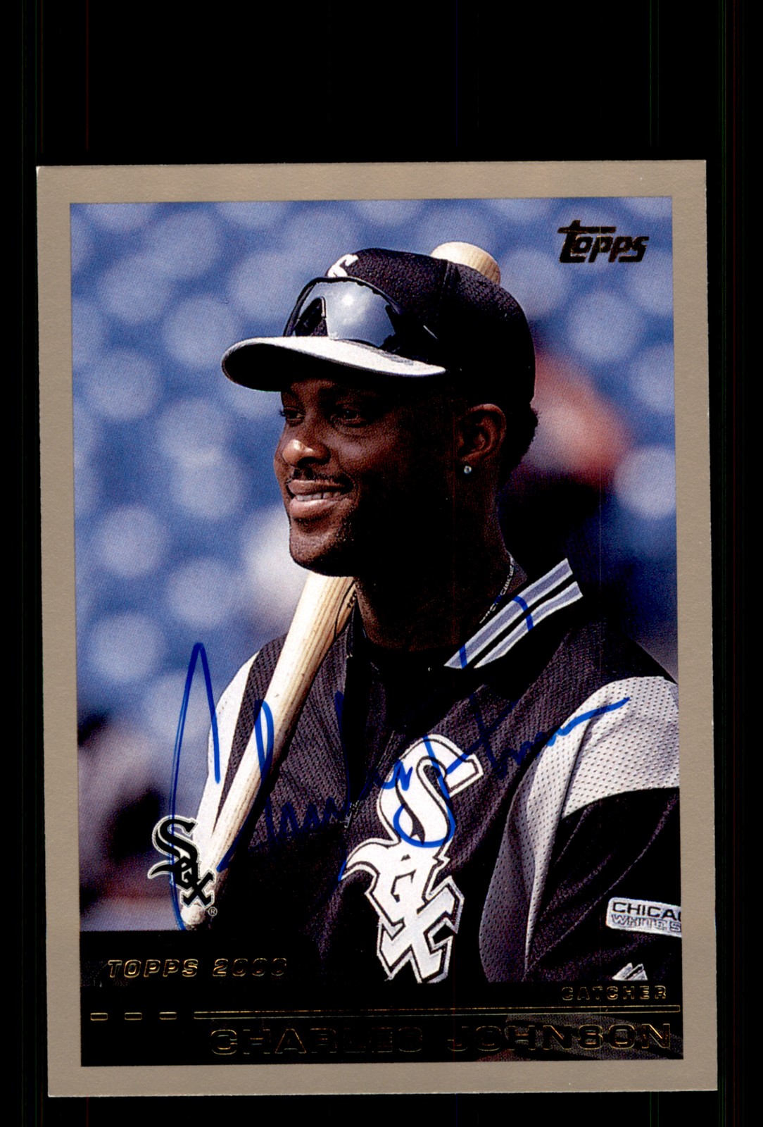 Signed Baseball Card Auto Charles Johnson 2000 Topps Traded & Rookies #T128