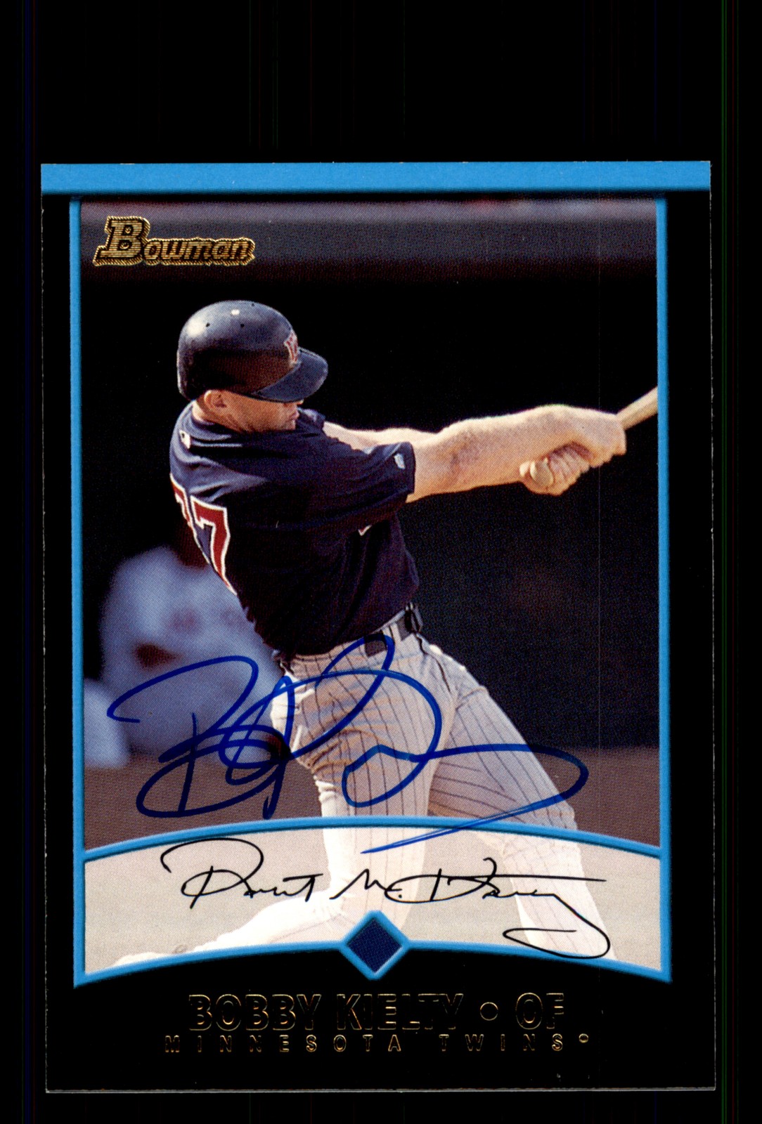 Signed Baseball Card Auto Bobby Kielty 2001 Bowman #197 Minnesota Twins