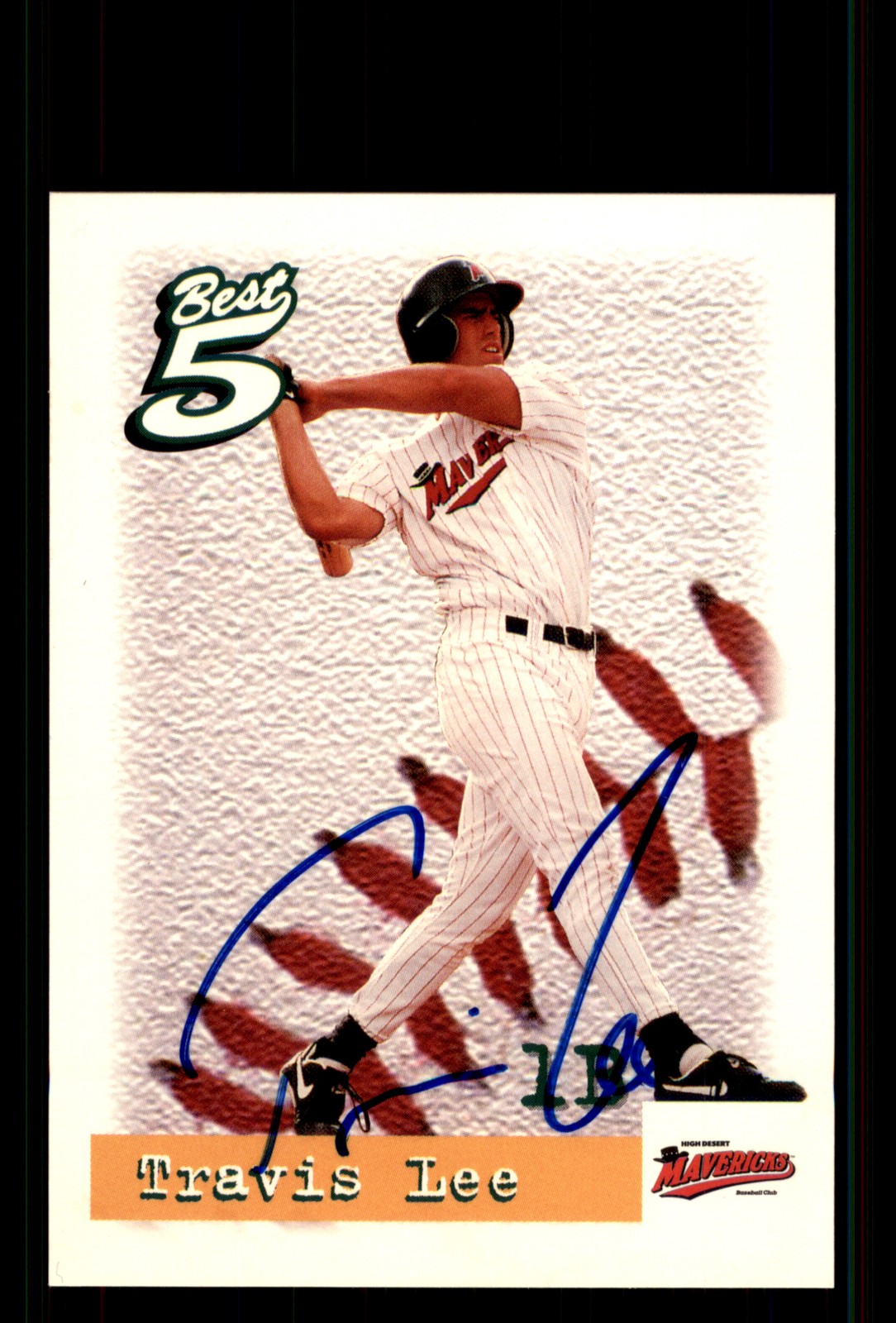 Signed Baseball Card Auto Travis Lee 1997 Best #3 High Desert Mavericks