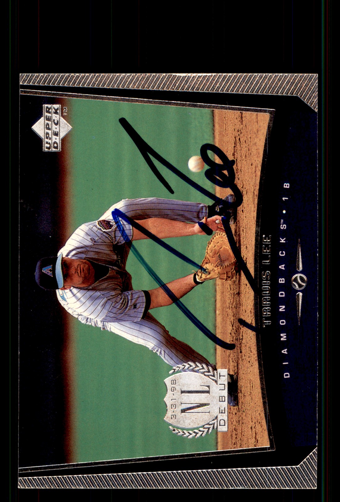 Signed Baseball Card Auto Travis Lee 1999 Upper Deck #32 Arizona Diamondbacks