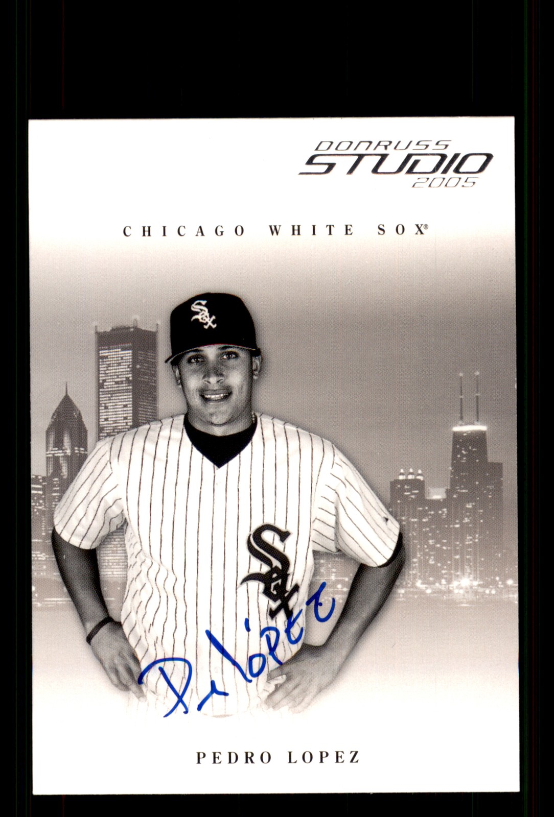 Signed Baseball Card Auto Pedro Lopez 2005 Donruss Studio #74 Chicago White Sox