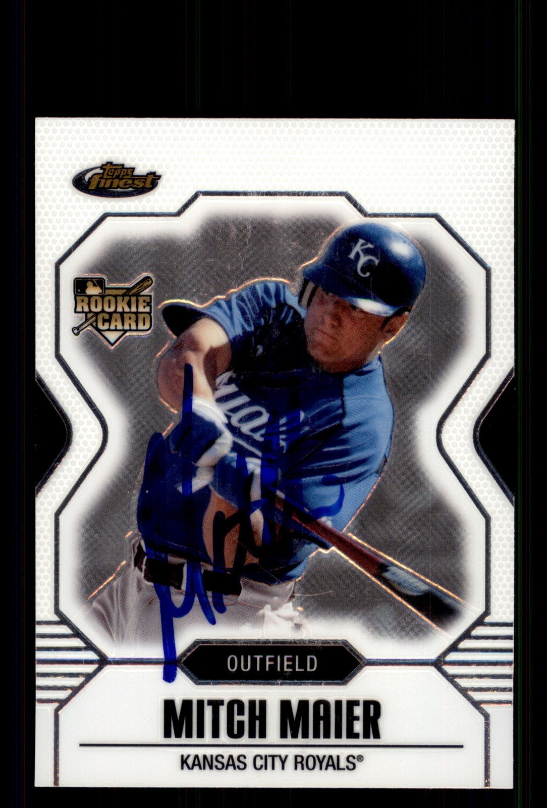 Signed Baseball Card Auto Mitch Maier 2007 Finest #149 Kansas City Royals