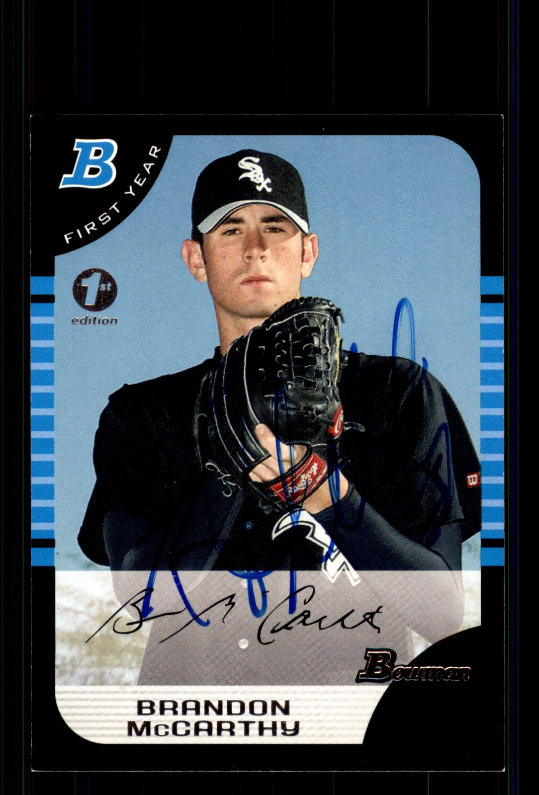 Signed Baseball Card Auto Brandon McCarthy 2005 Bowman #230 White Sox 1st Ed.