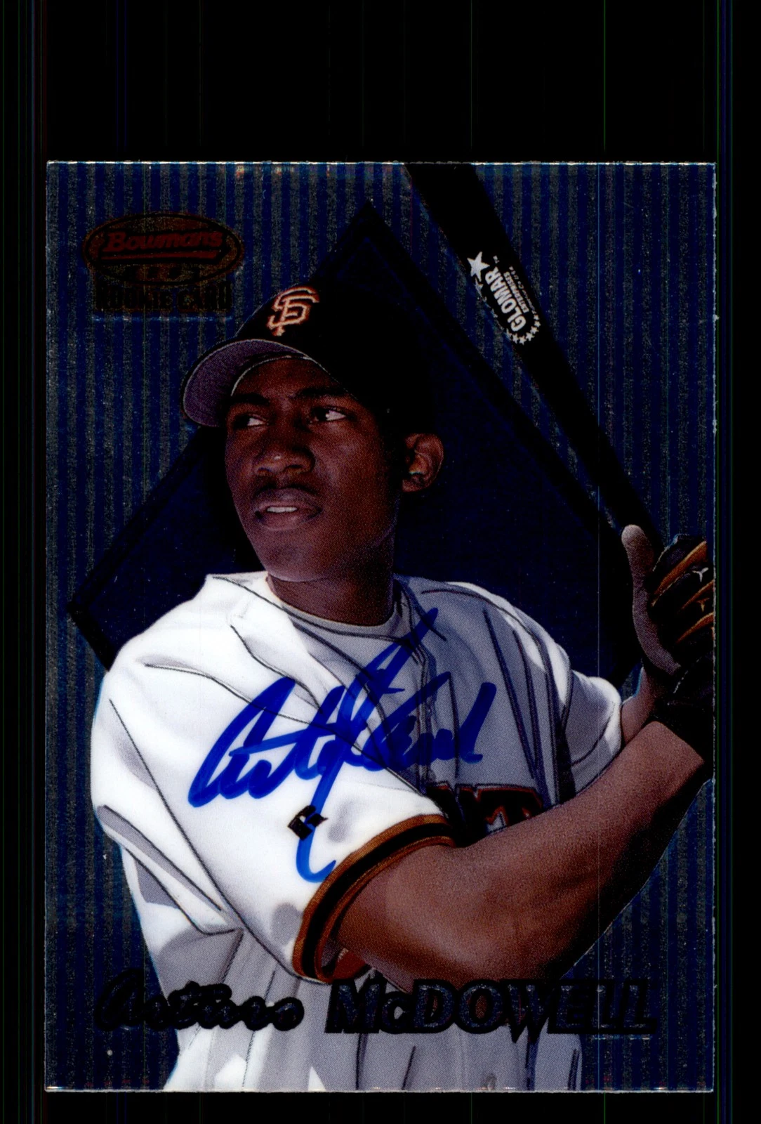 Signed Baseball Card Auto Arturo McDowell 1999 Bowman's Best #185 Giants