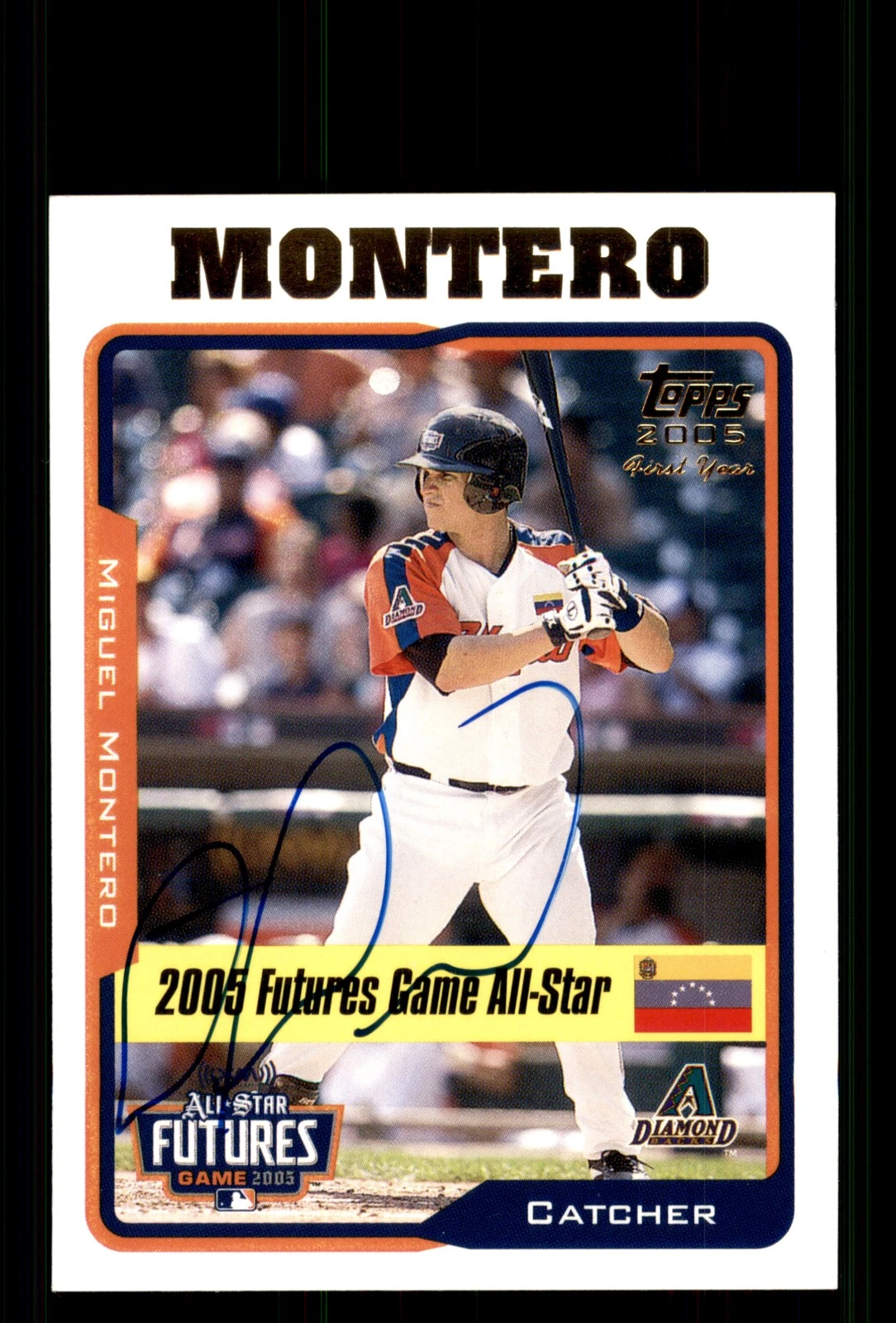Signed Baseball Card Auto Miguel Montero 2005 Topps Updates & Highlights #UH208
