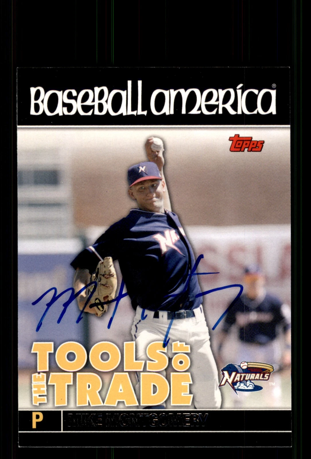 Signed Baseball Card Auto Mike Montgomery 2010 Topps Pro Debut #TT24 Naturals