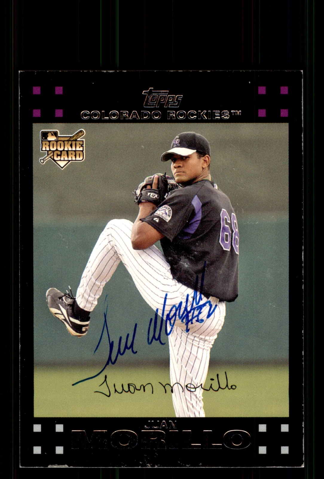 Signed Baseball Card Auto Juan Morillo 2007 Topps #647 Colorado Rockies