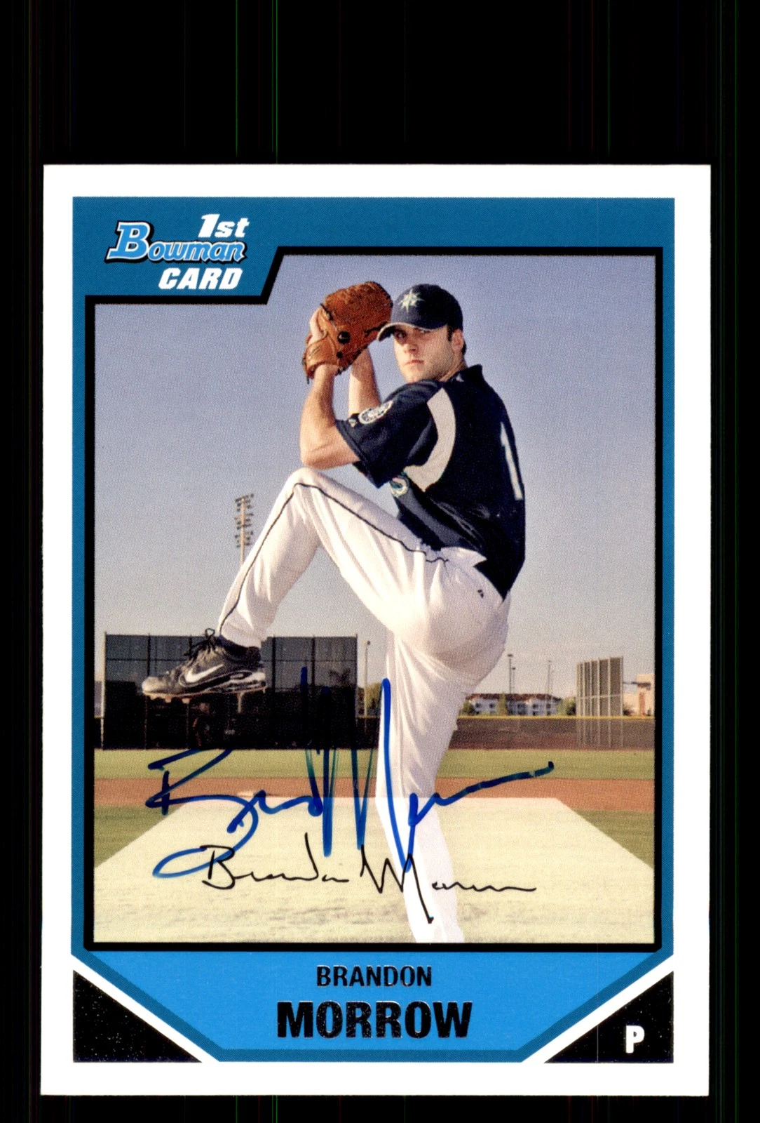Signed Baseball Card Auto Brandon Morrow 2007 Bowman #BP17 Seattle Mariners