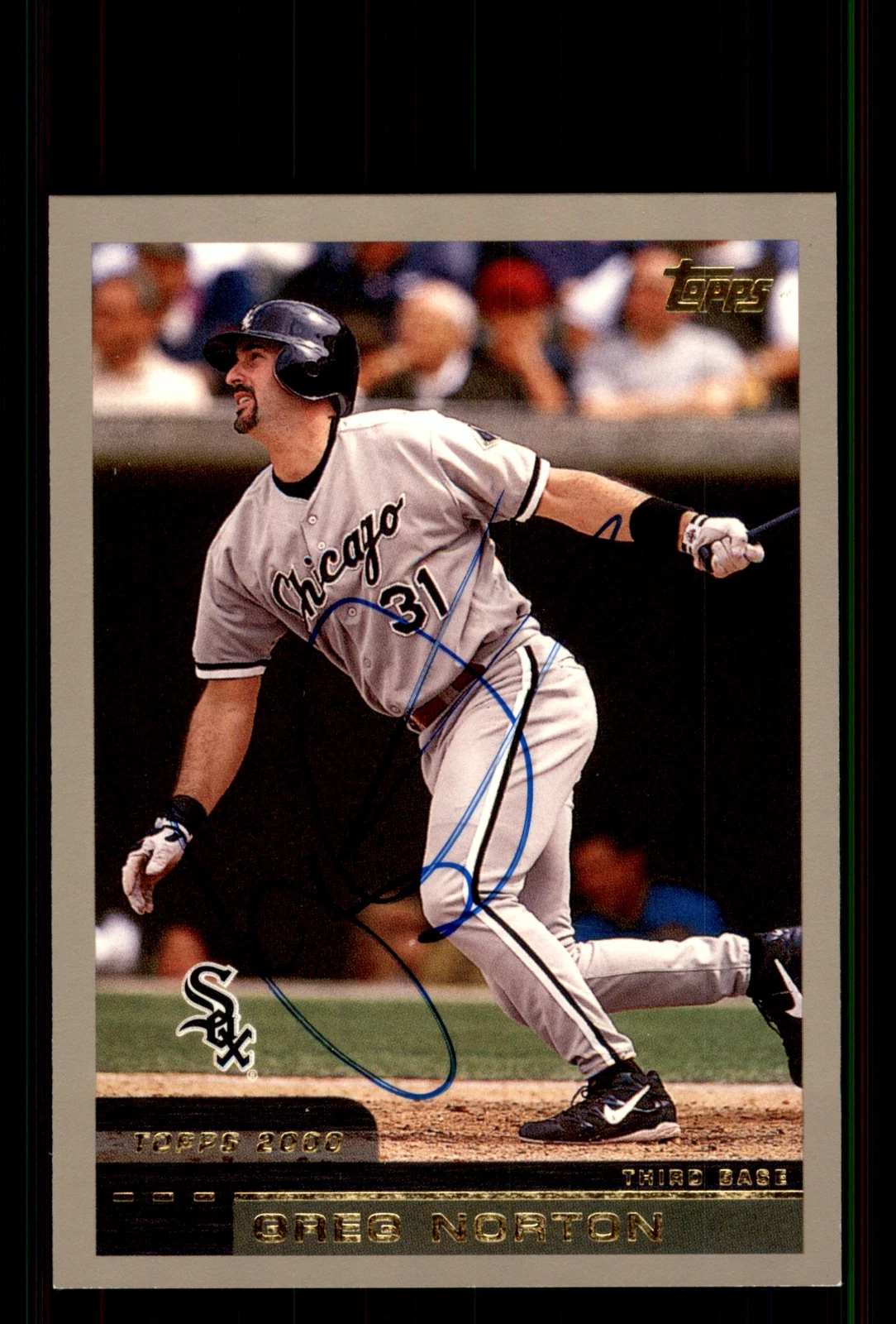 Signed Baseball Card Auto Greg Norton 2000 Topps #119 Chicago White Sox