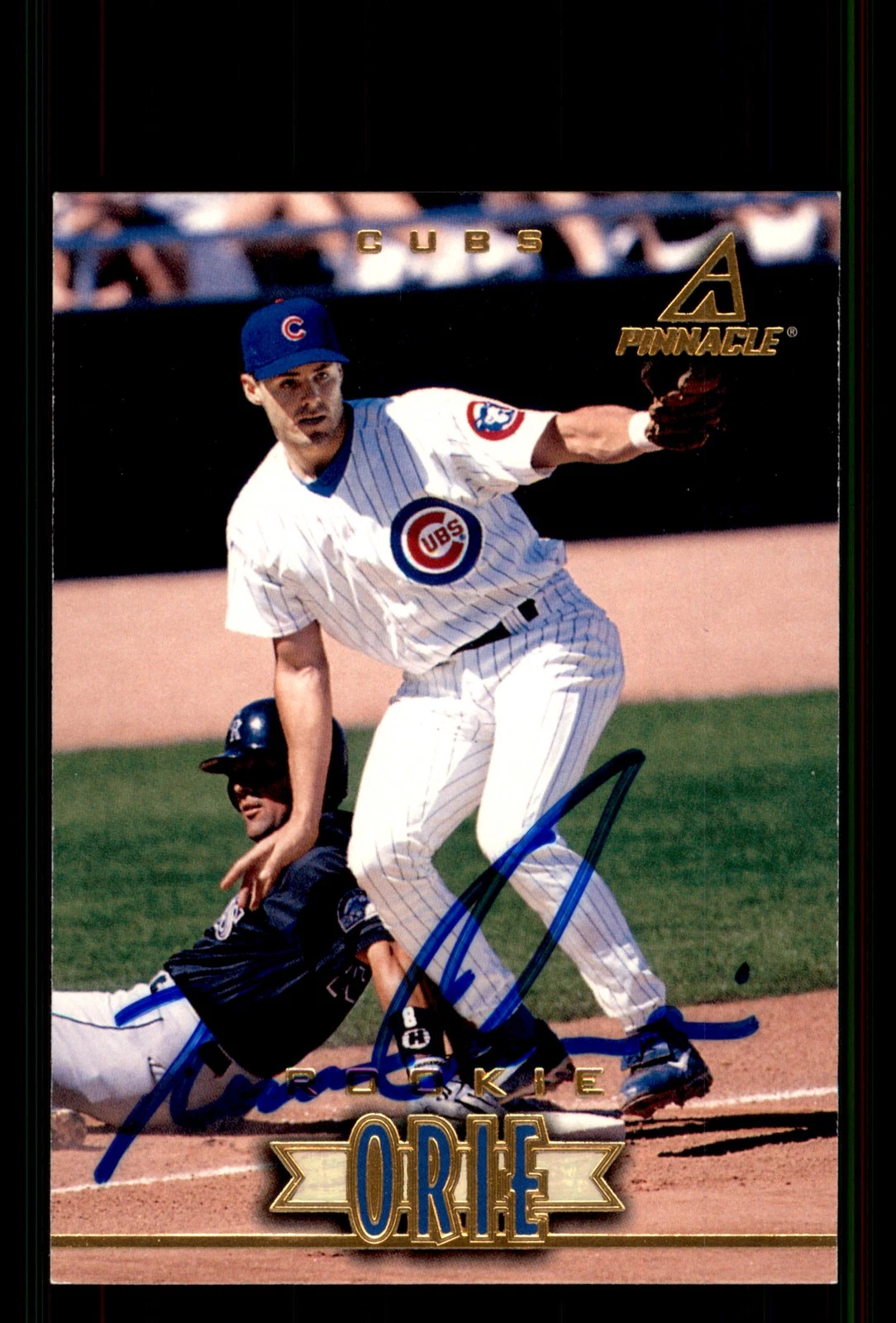 Signed Baseball Card Auto Kevin Orie 1997 New Pinnacle #159 Chicago Cubs