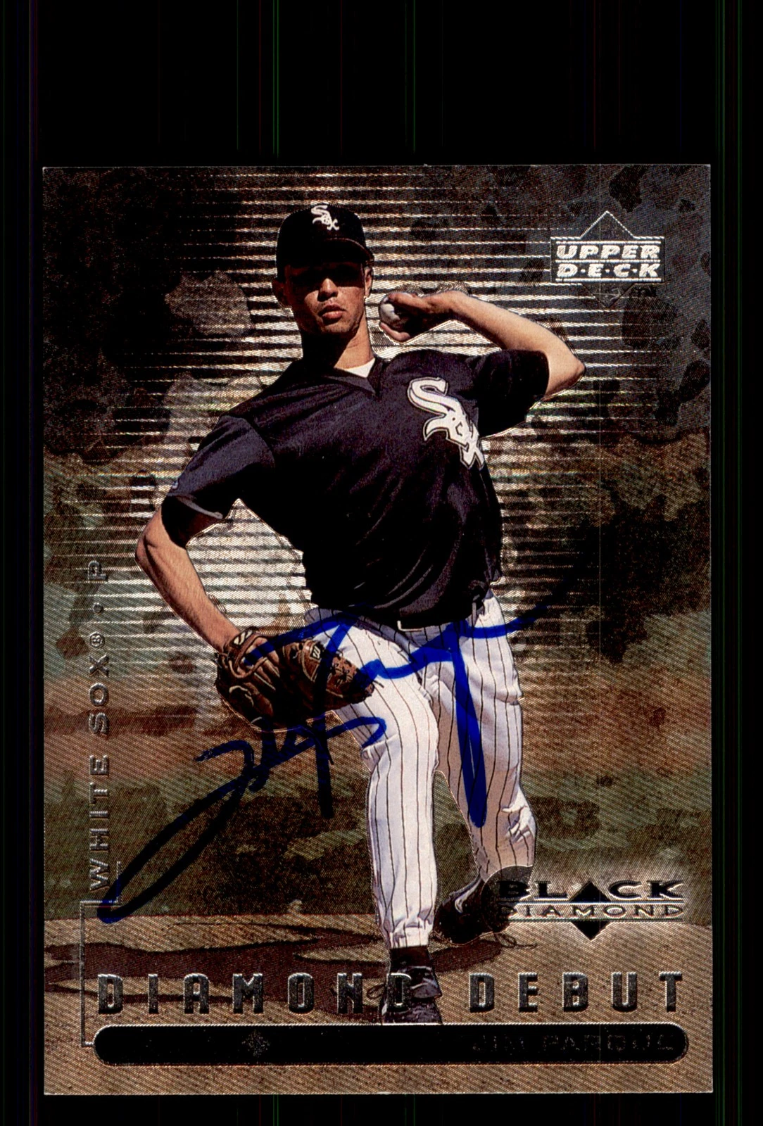 Signed Baseball Card Auto Jim Parque 1999 Upper Deck Black Diamond #96