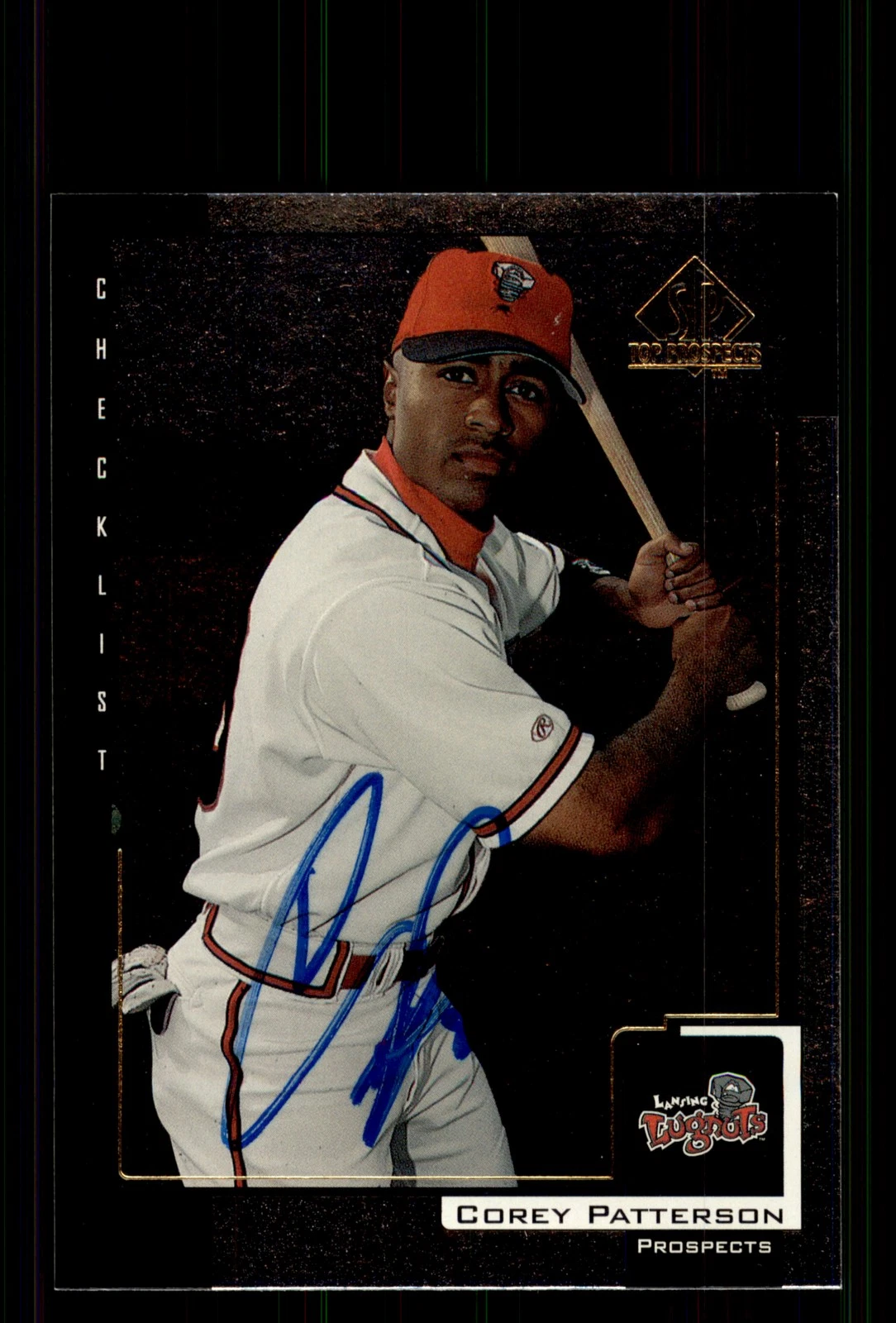 Signed Baseball Card Auto Corey Patterson 2000 SP Top Prospects #7 Lugnuts